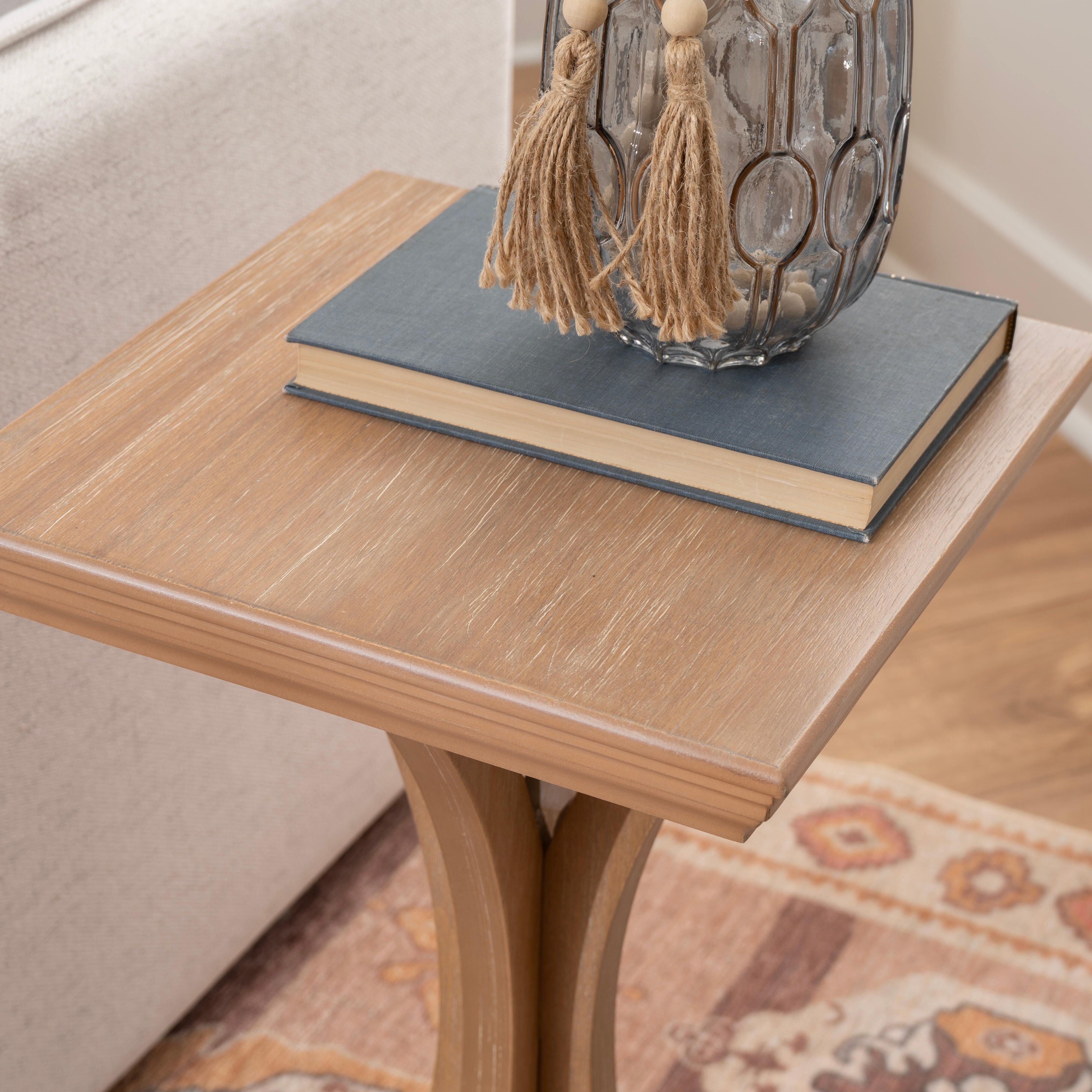 Linon Deacon Accent Table, Natural, large