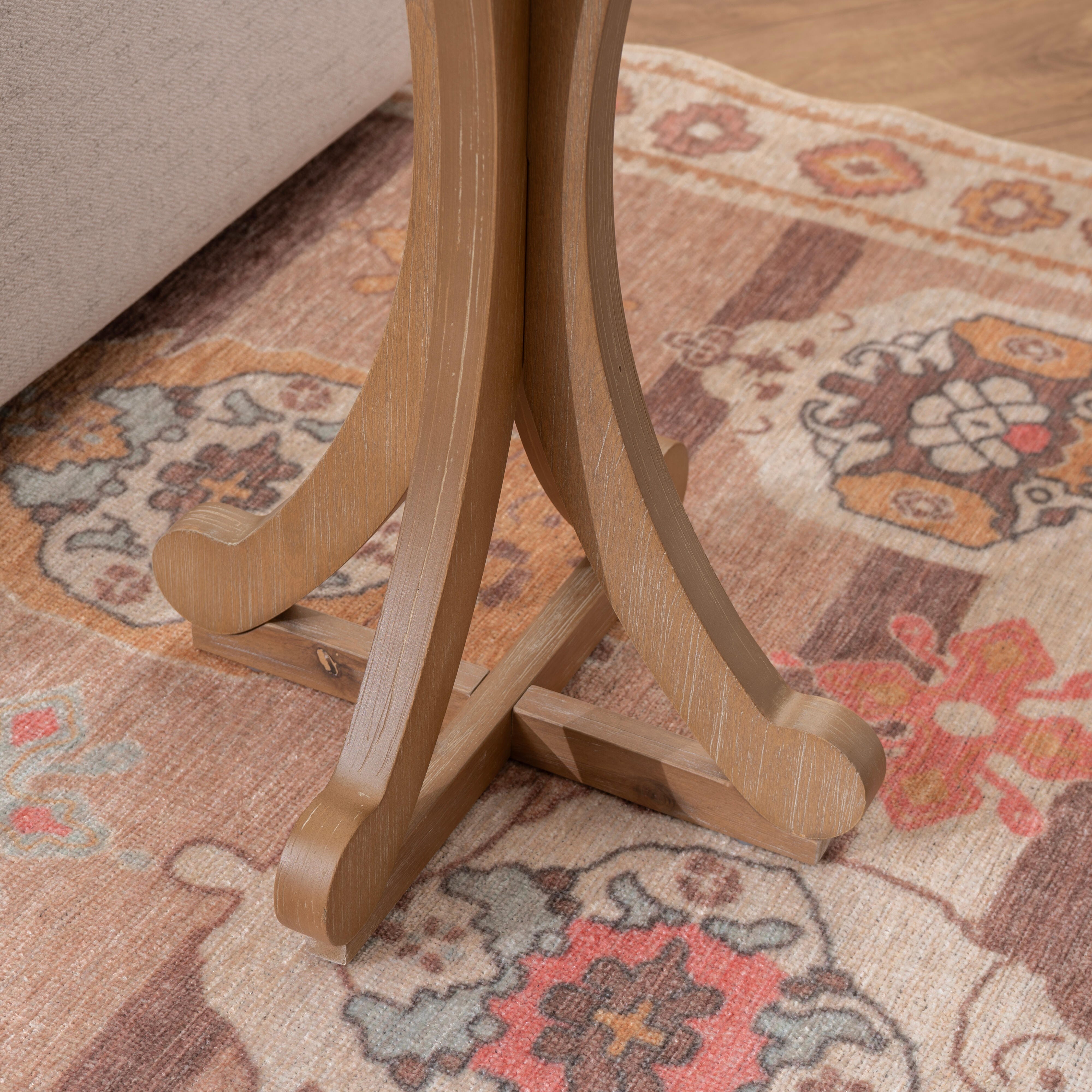 Linon Deacon Accent Table, Natural, large