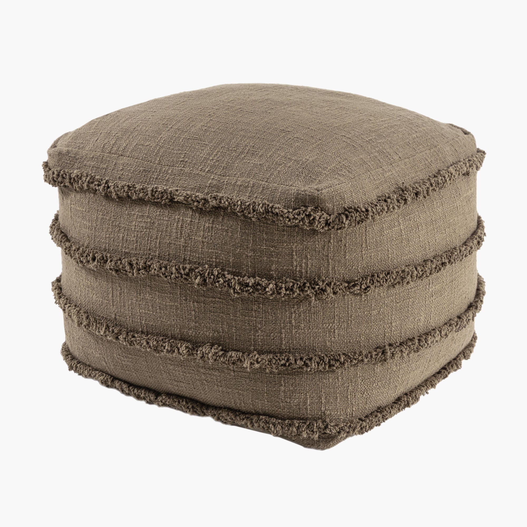 Suvii Home Lunaro Fringed Pouf, , large