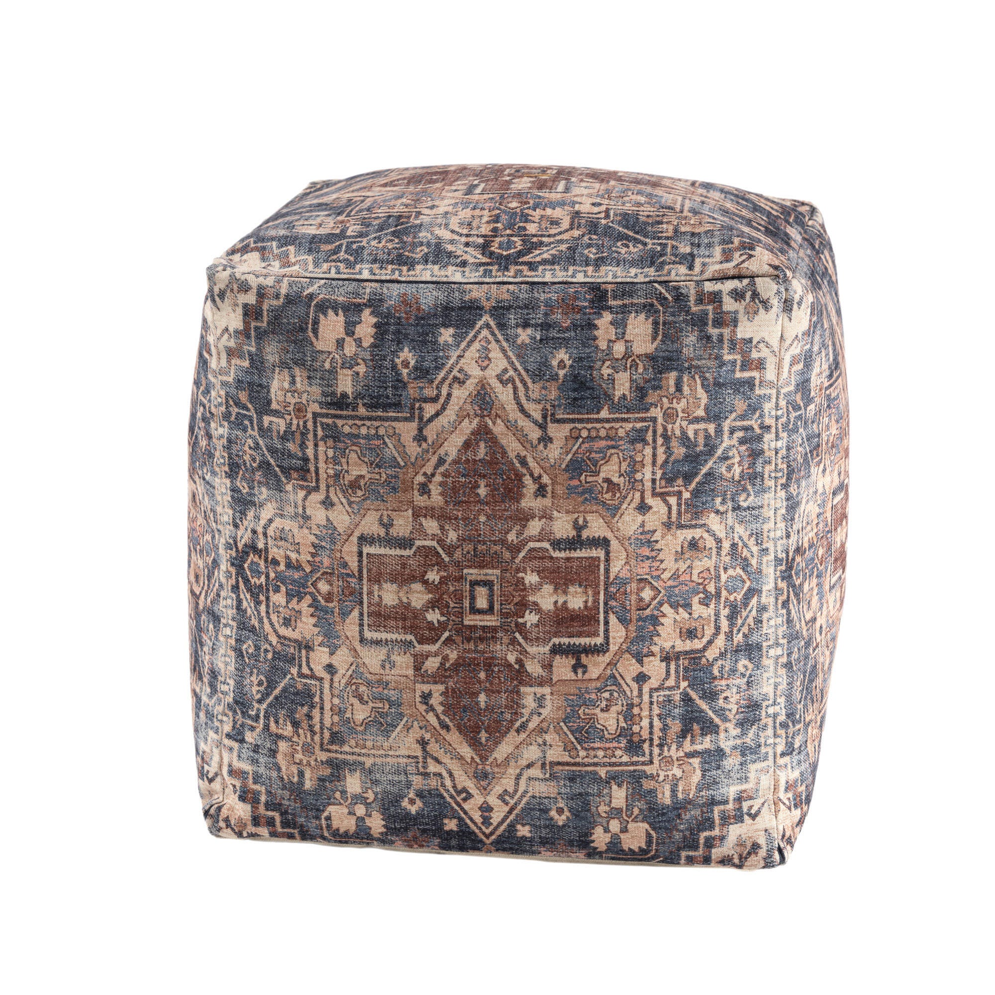 Suvii Home Lunaro Distressed Pouf, , large