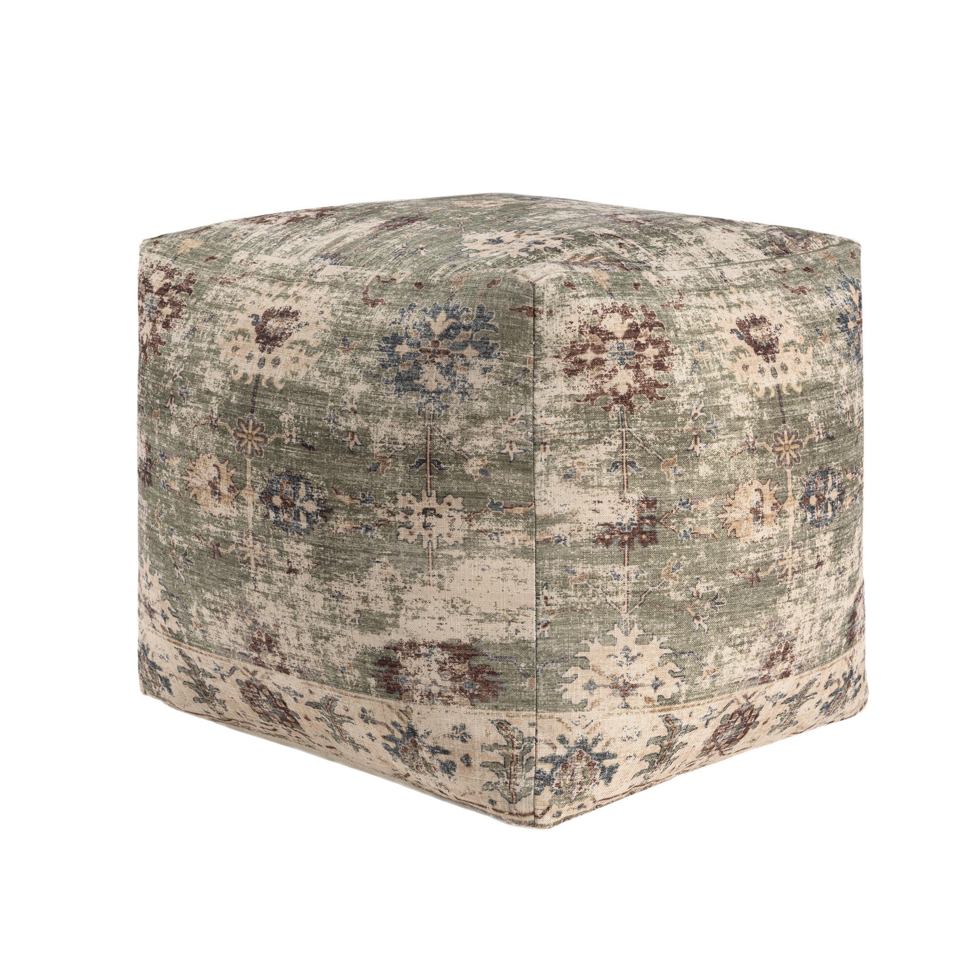 Suvii Home Lunaro Classic Pouf, Sage Green, large