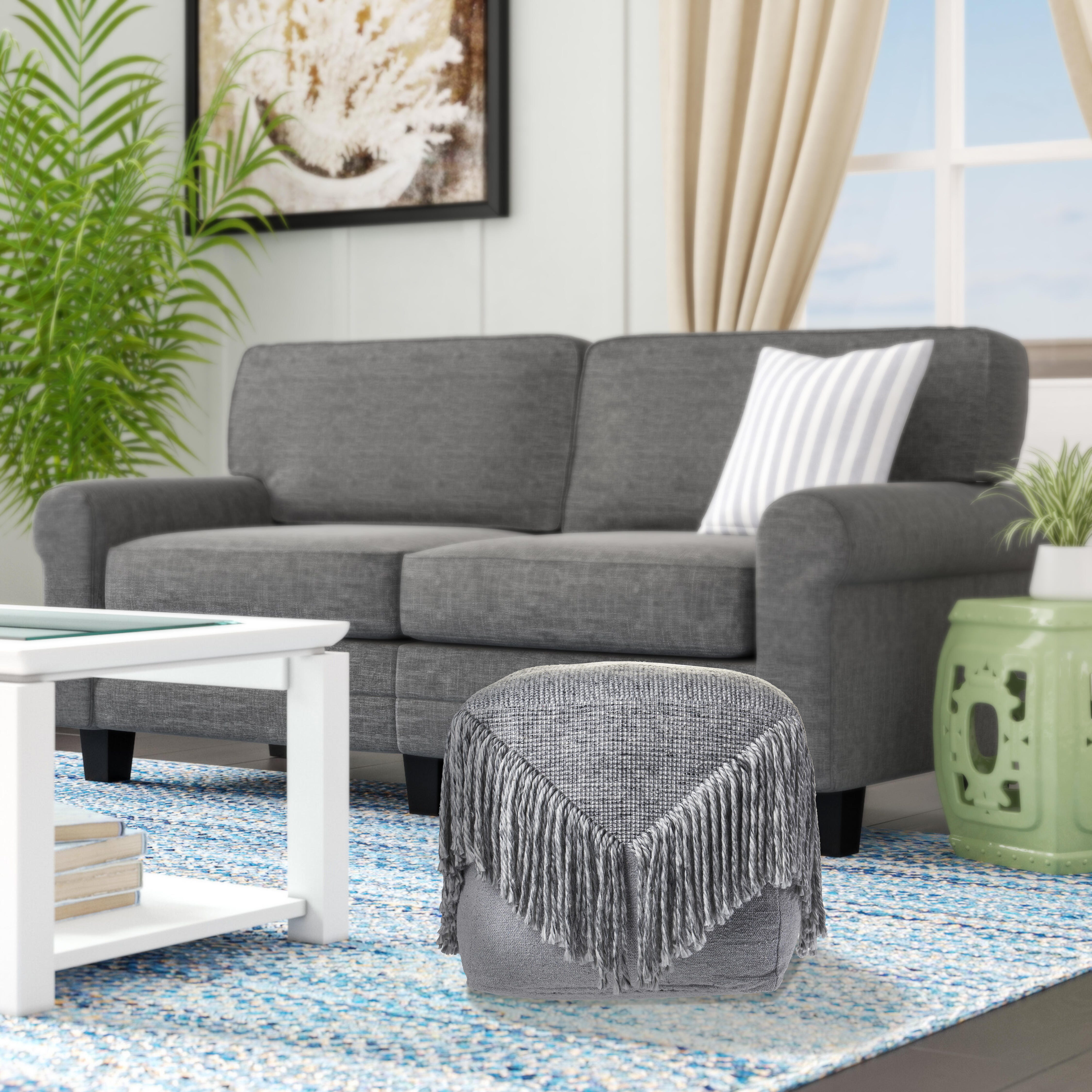 Suvii Home Lunaro Diamond Pouf, , rollover