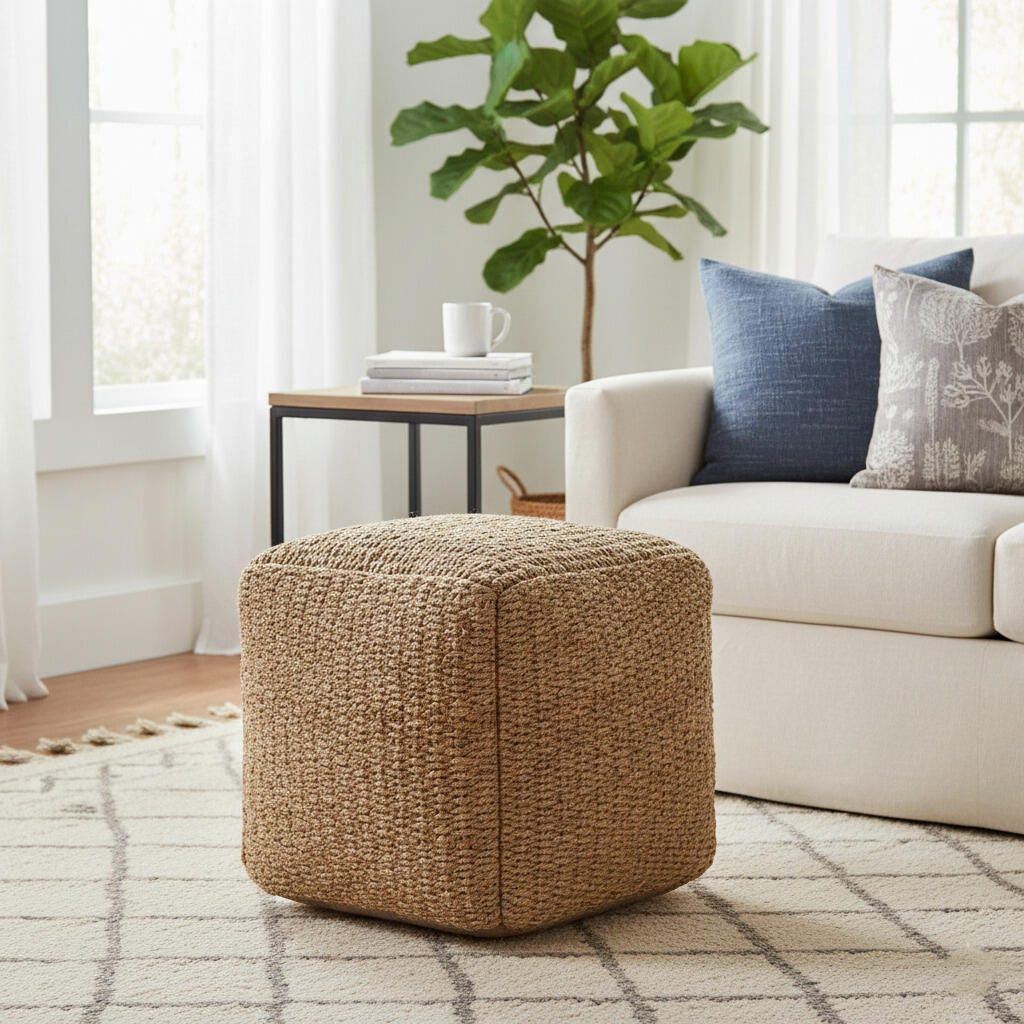 Suvii Home Lunaro Accent Pouf, , rollover