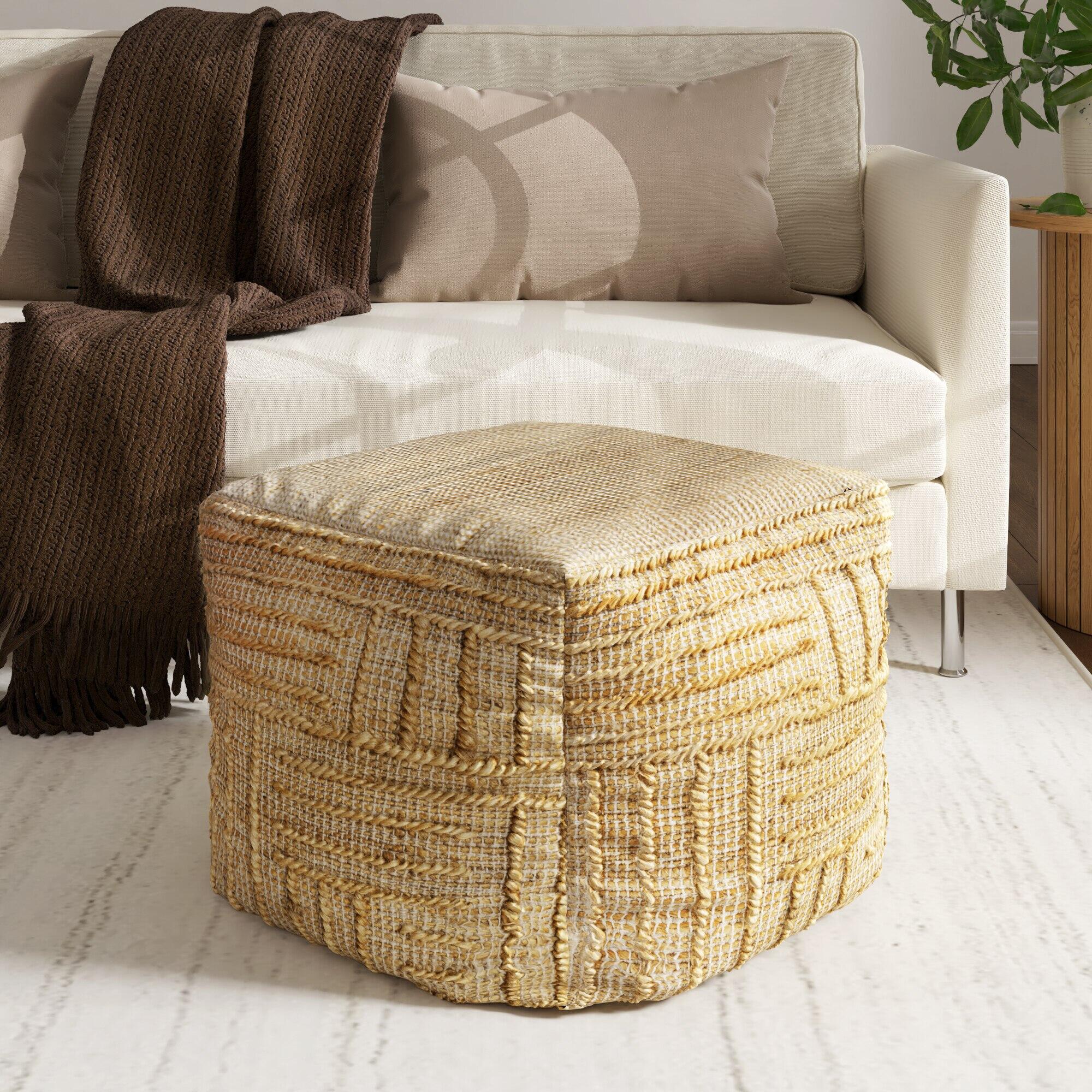 Suvii Home Lunaro Abstract Pouf, , rollover