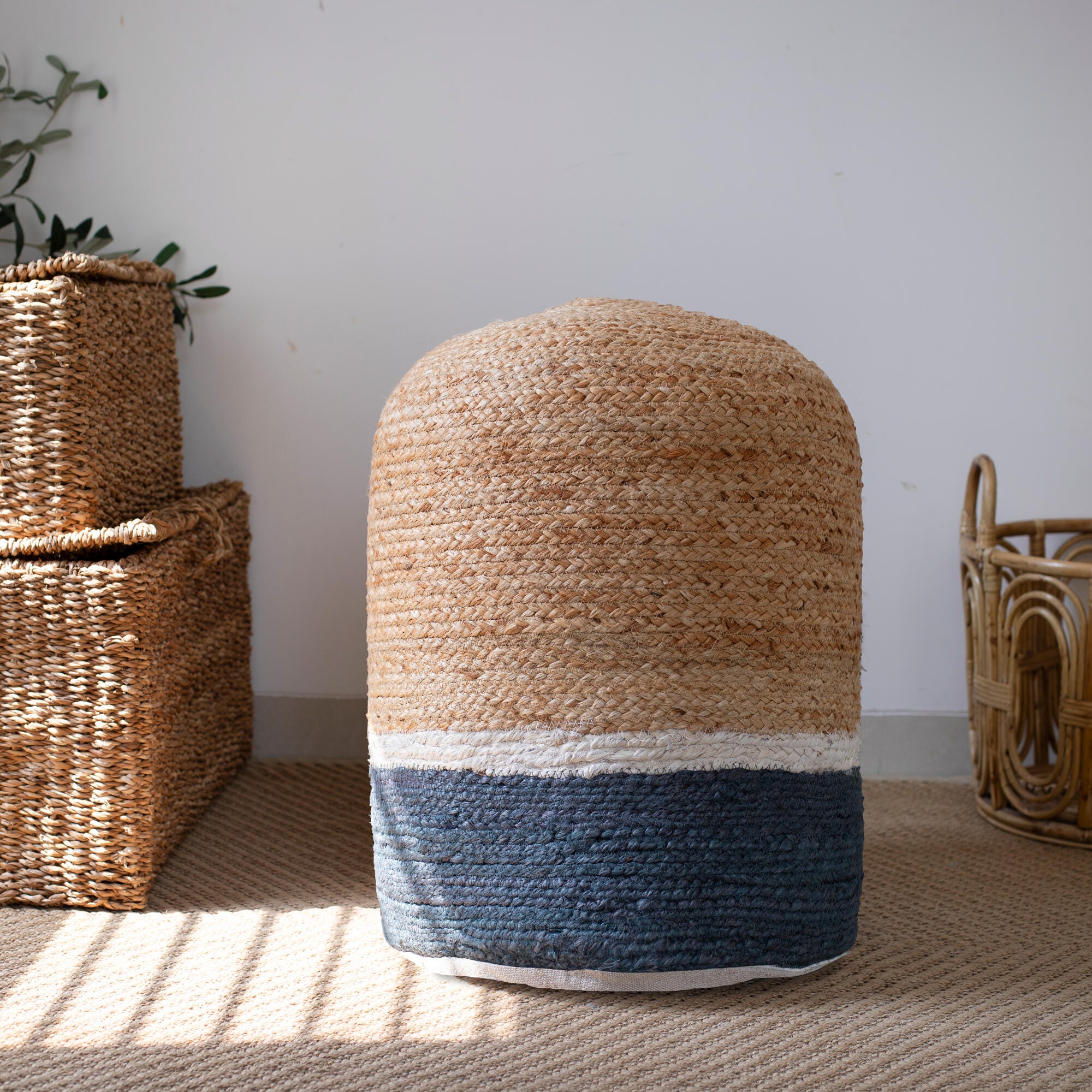 Suvii Home Lunaro Handmade Pouf, , rollover
