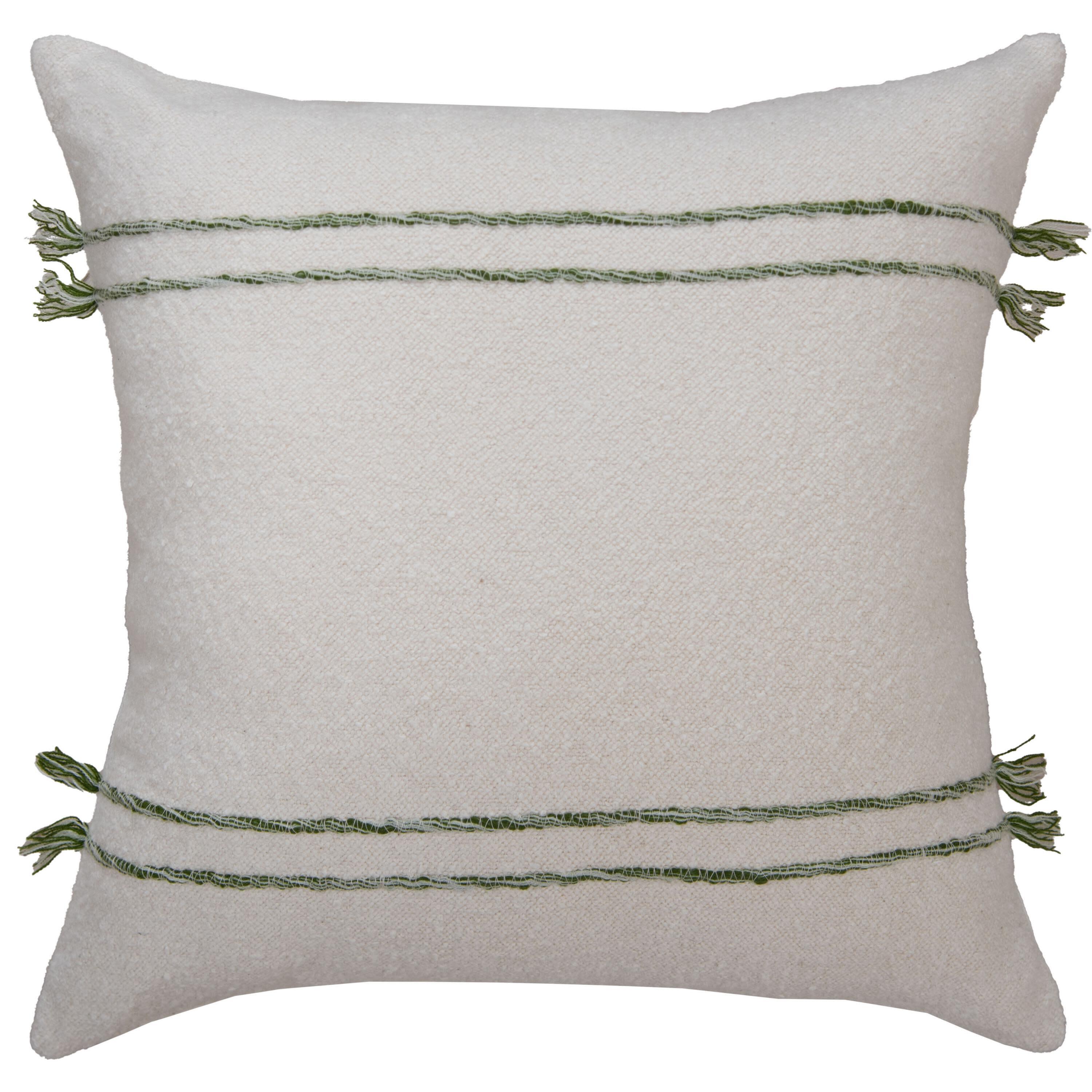 Rizzy Home Artisan Fringe Decorative Throw Pillow, , large