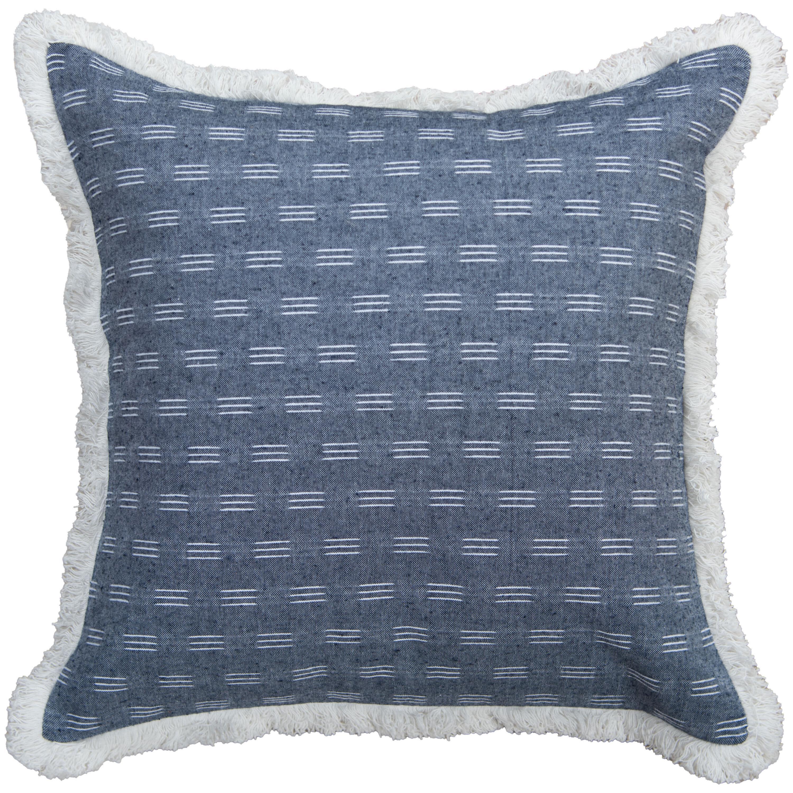 Rizzy Home Lumen Decorative Throw Pillow, Blue/White, large
