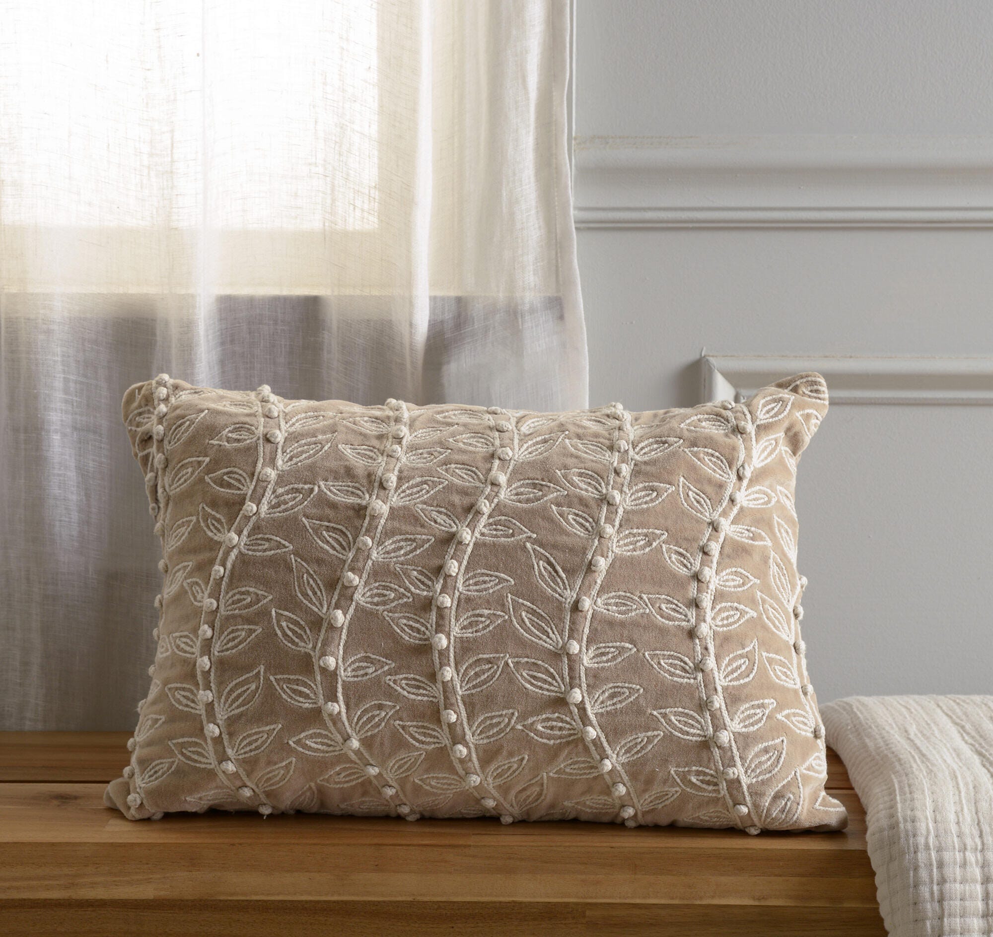 Rizzy Home Muse Decorative Throw Pillow, Dusty Taupe, rollover