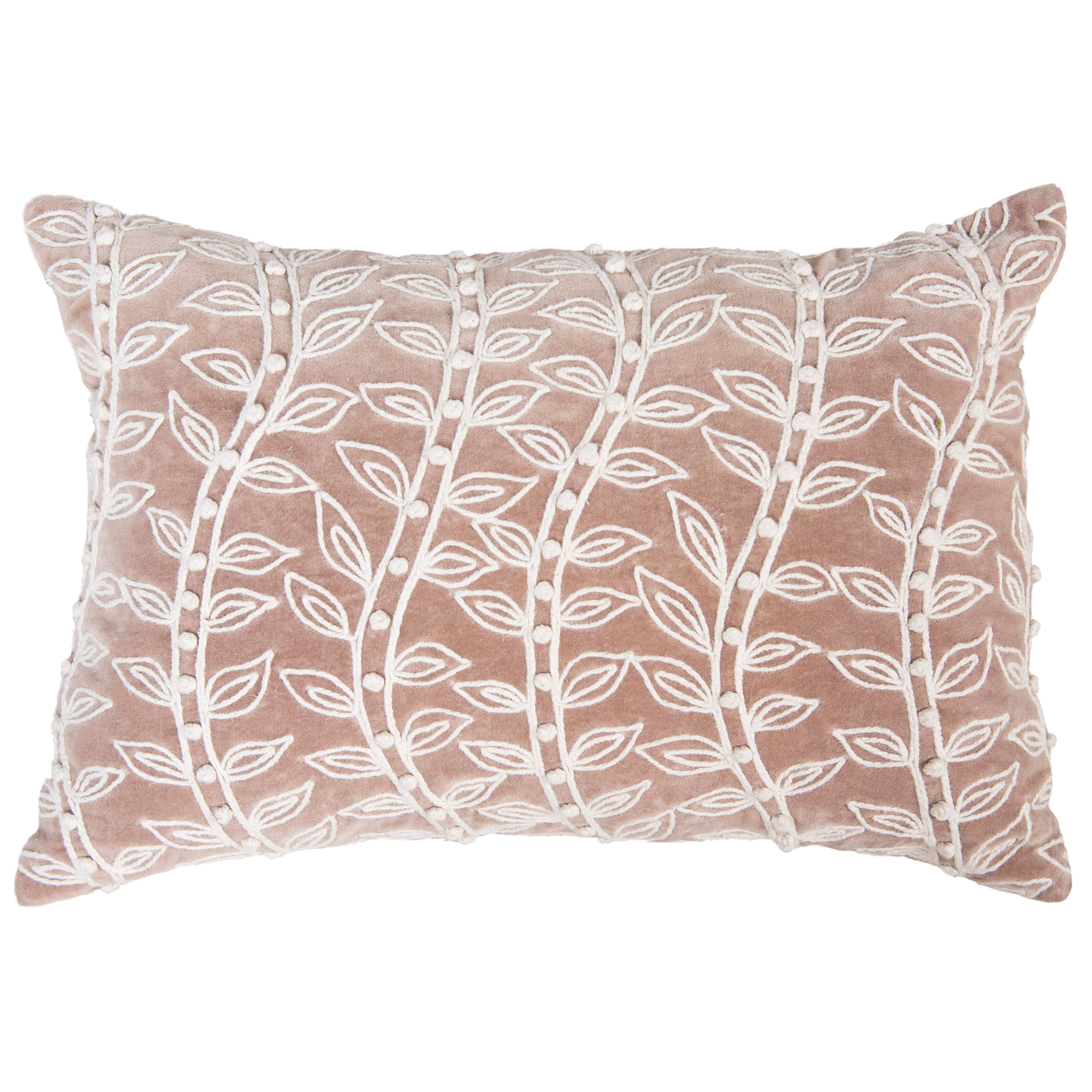 Rizzy Home Muse Decorative Throw Pillow, Pink/White, large