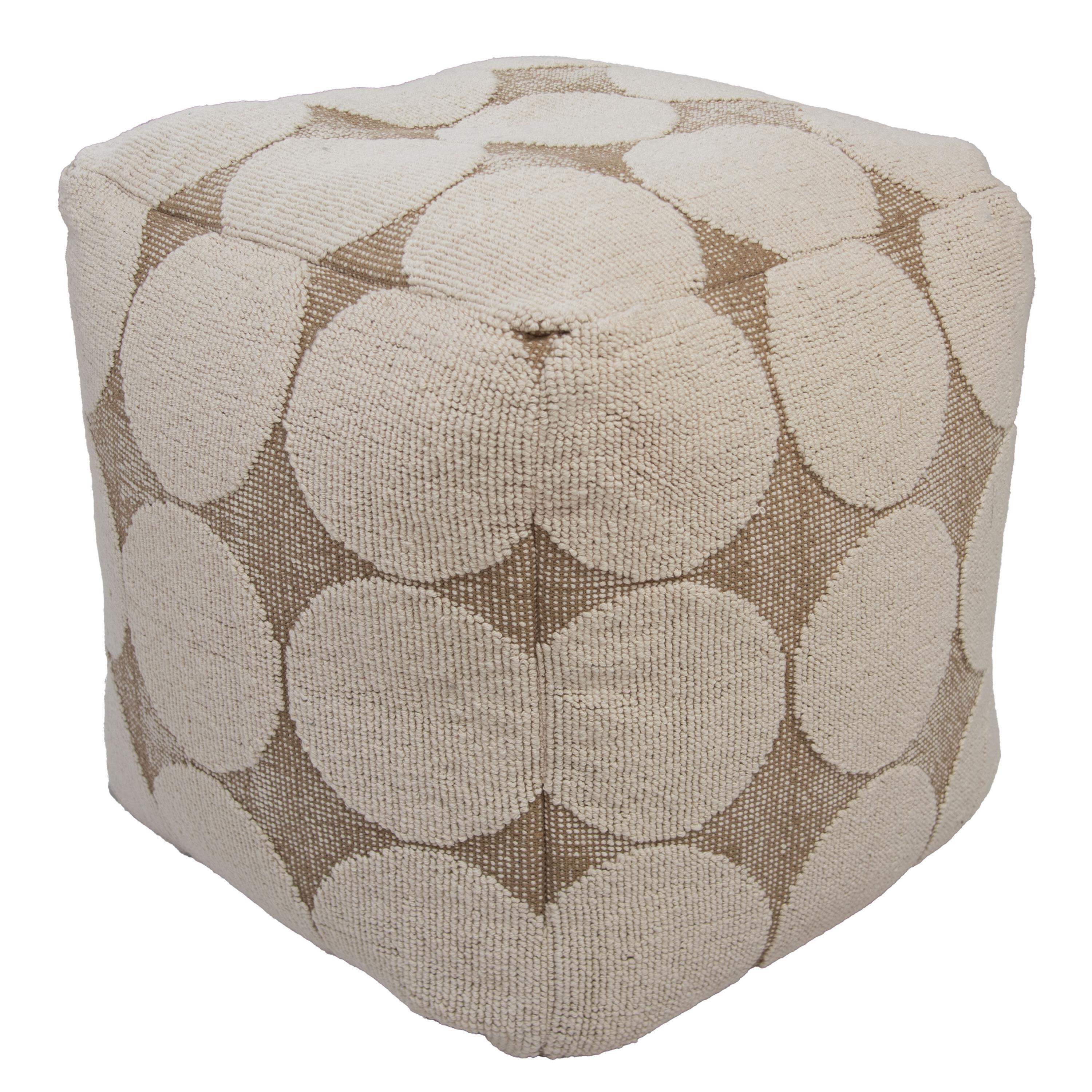 Rizzy Home Loop Pouf, , large