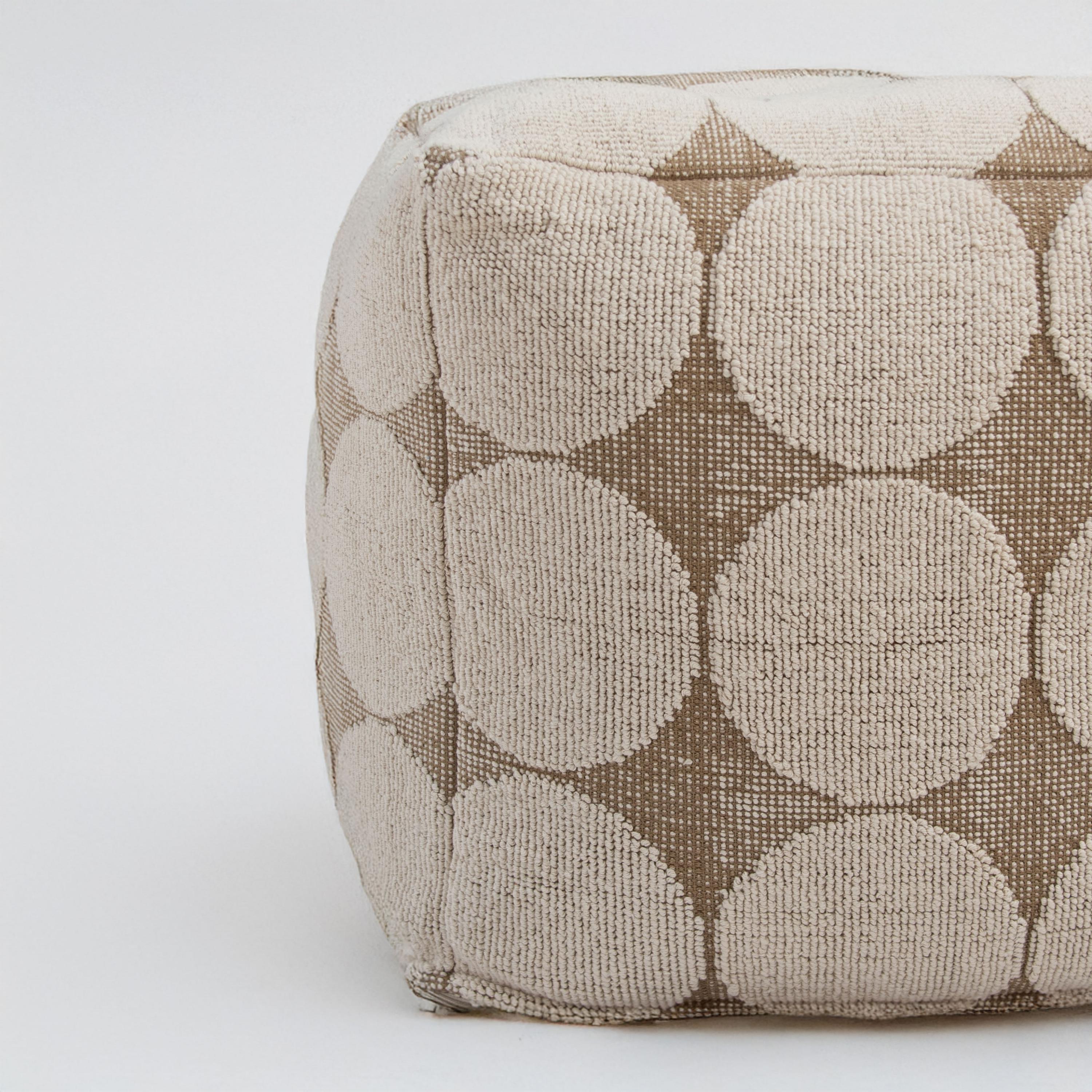Rizzy Home Loop Pouf, , large