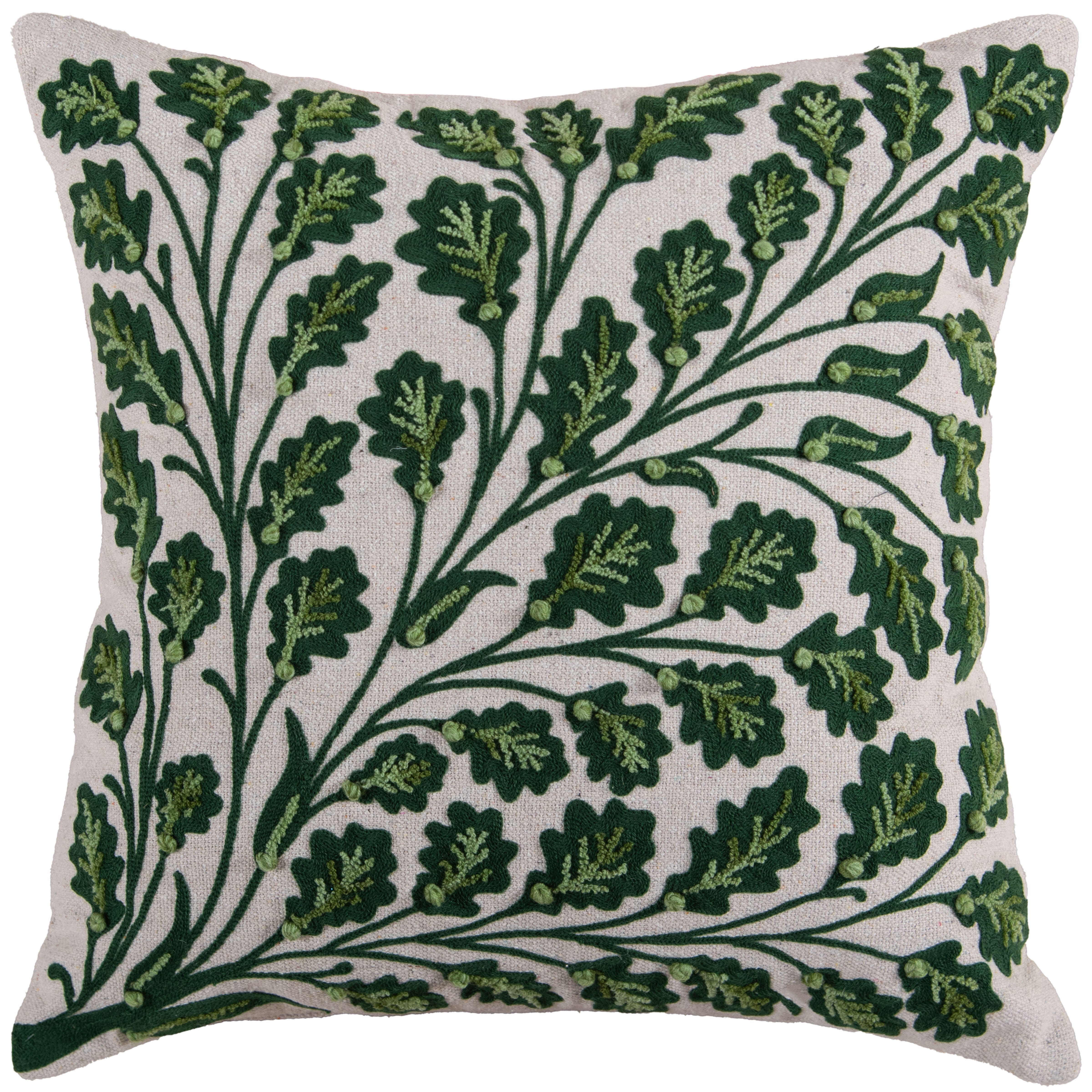 Rizzy Home Meadow Crest Decorative Throw Pillow, Green, large