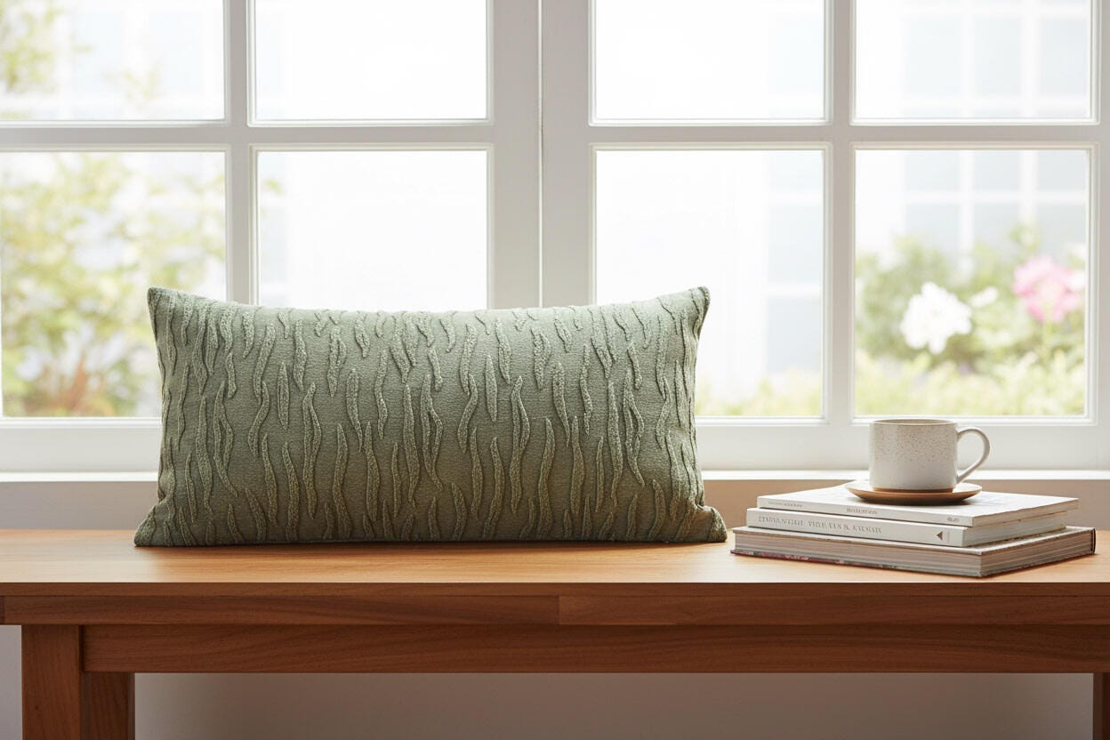 Rizzy Home Vanguard Decorative Throw Pillow, Green, rollover