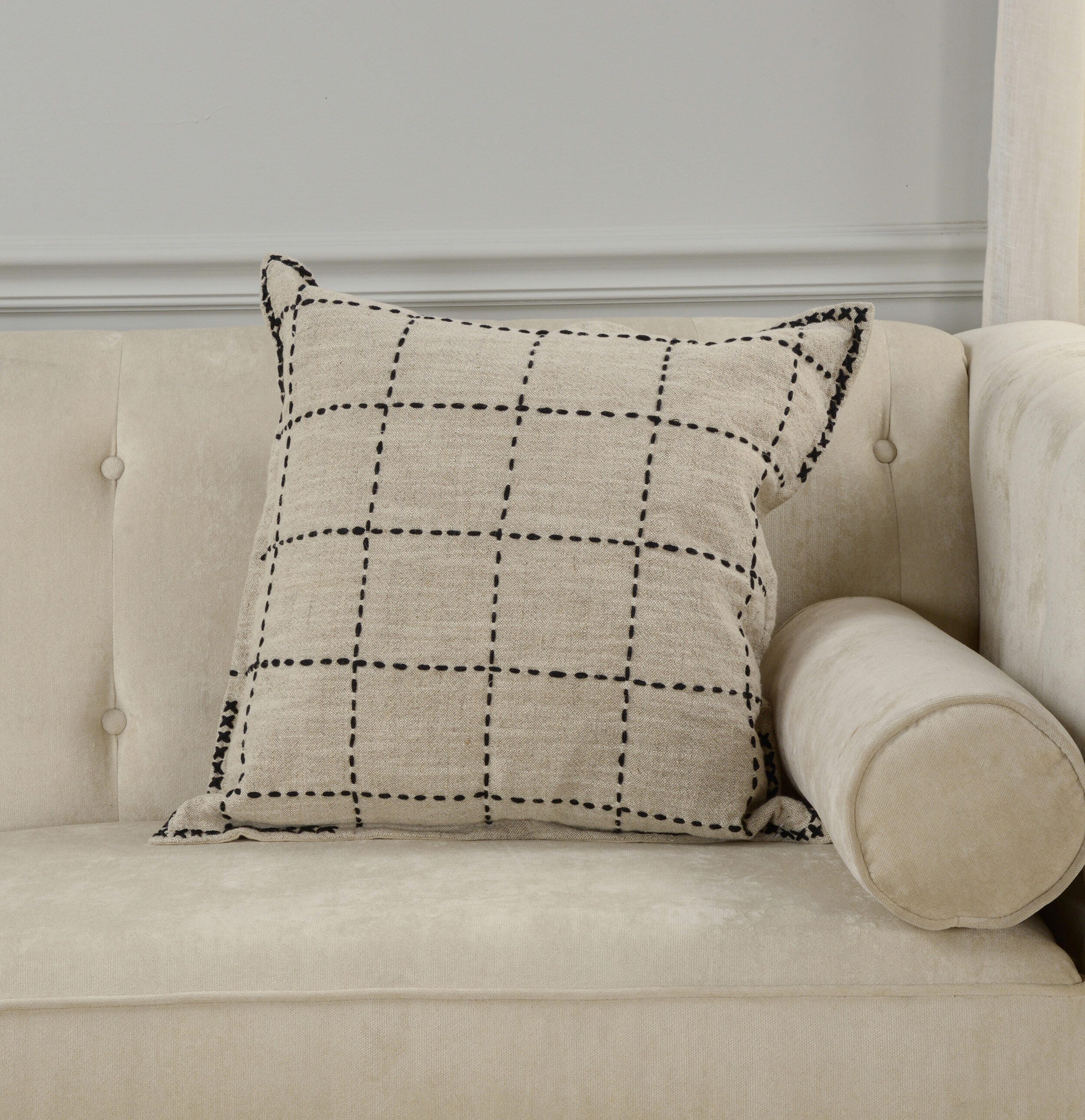 Rizzy Home Kantha Decorative Throw Pillow, , rollover