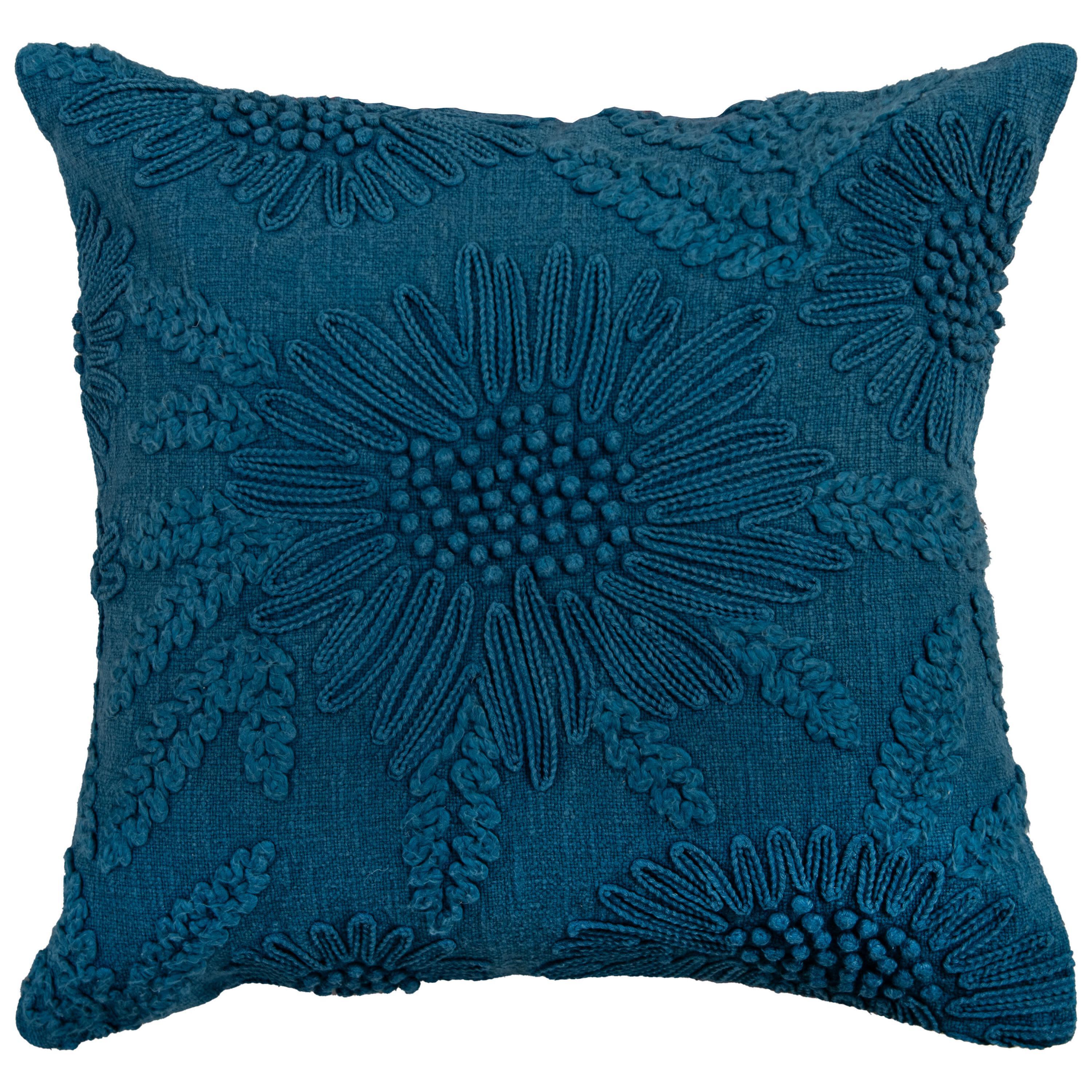 Rizzy Home Heirloom Decorative Throw Pillow, Teal, large