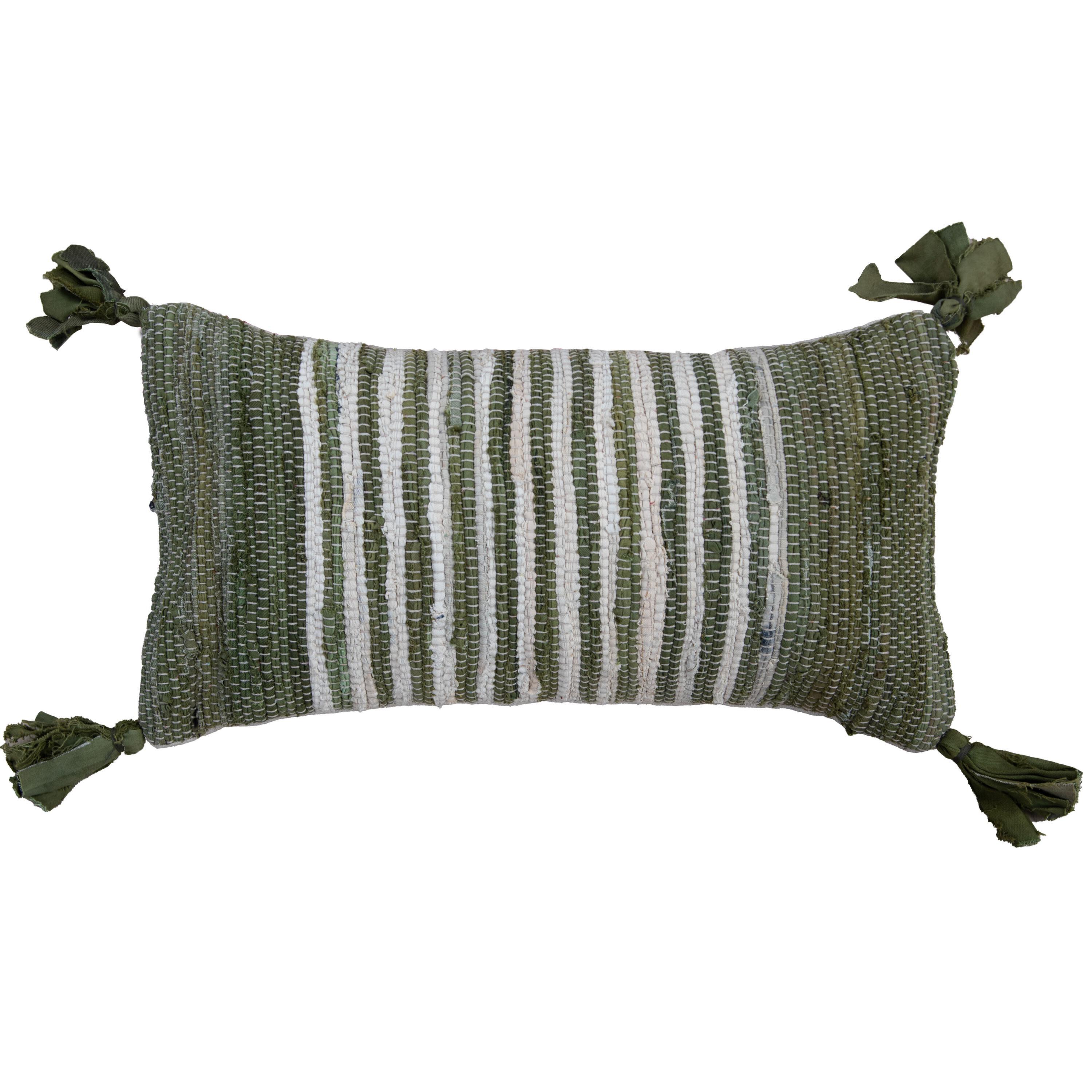 Rizzy Home Origins Decorative Throw Pillow, Green/Natural, large