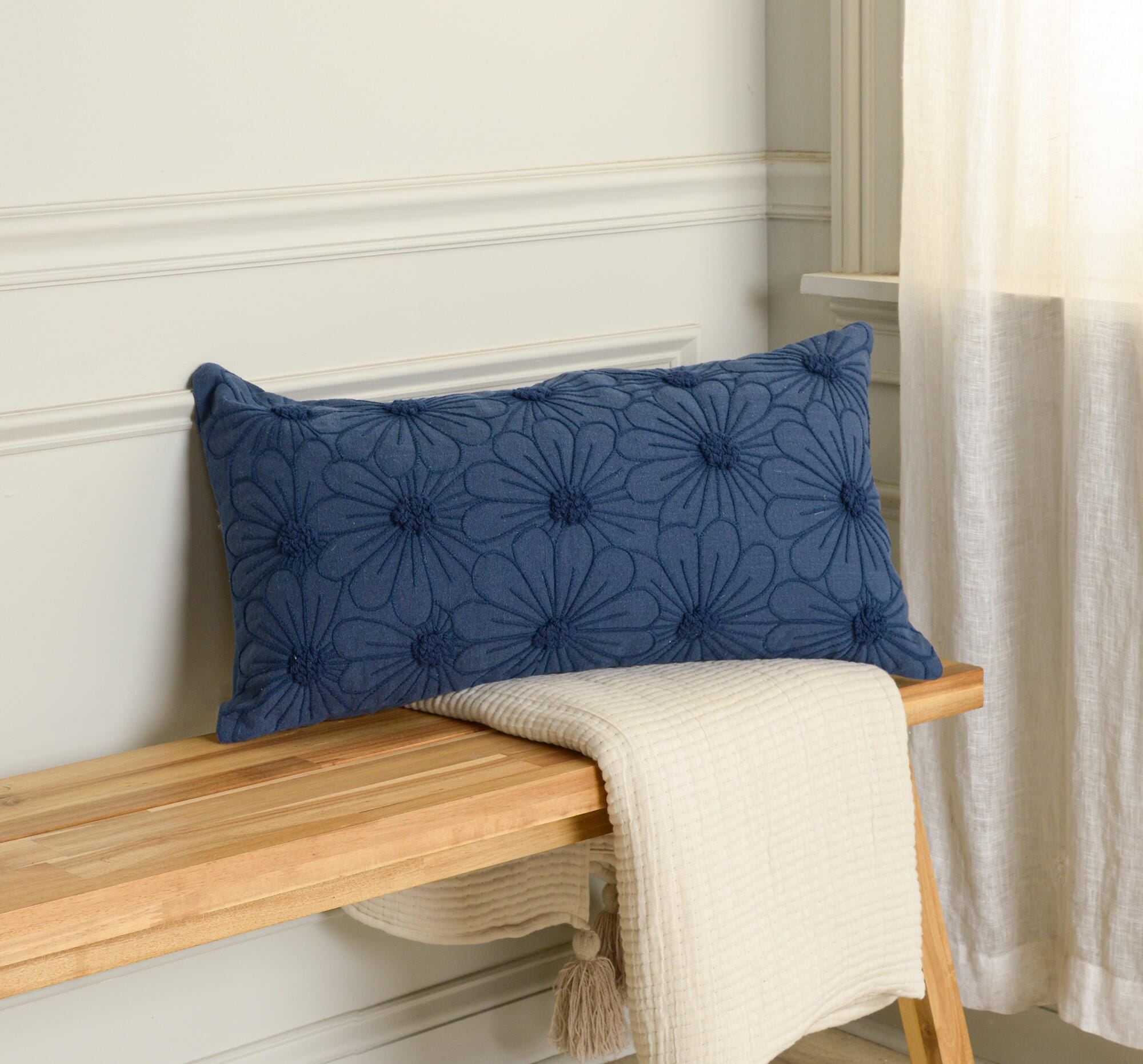 Rizzy Home Bloomcraft Decorative Throw Pillow, , large