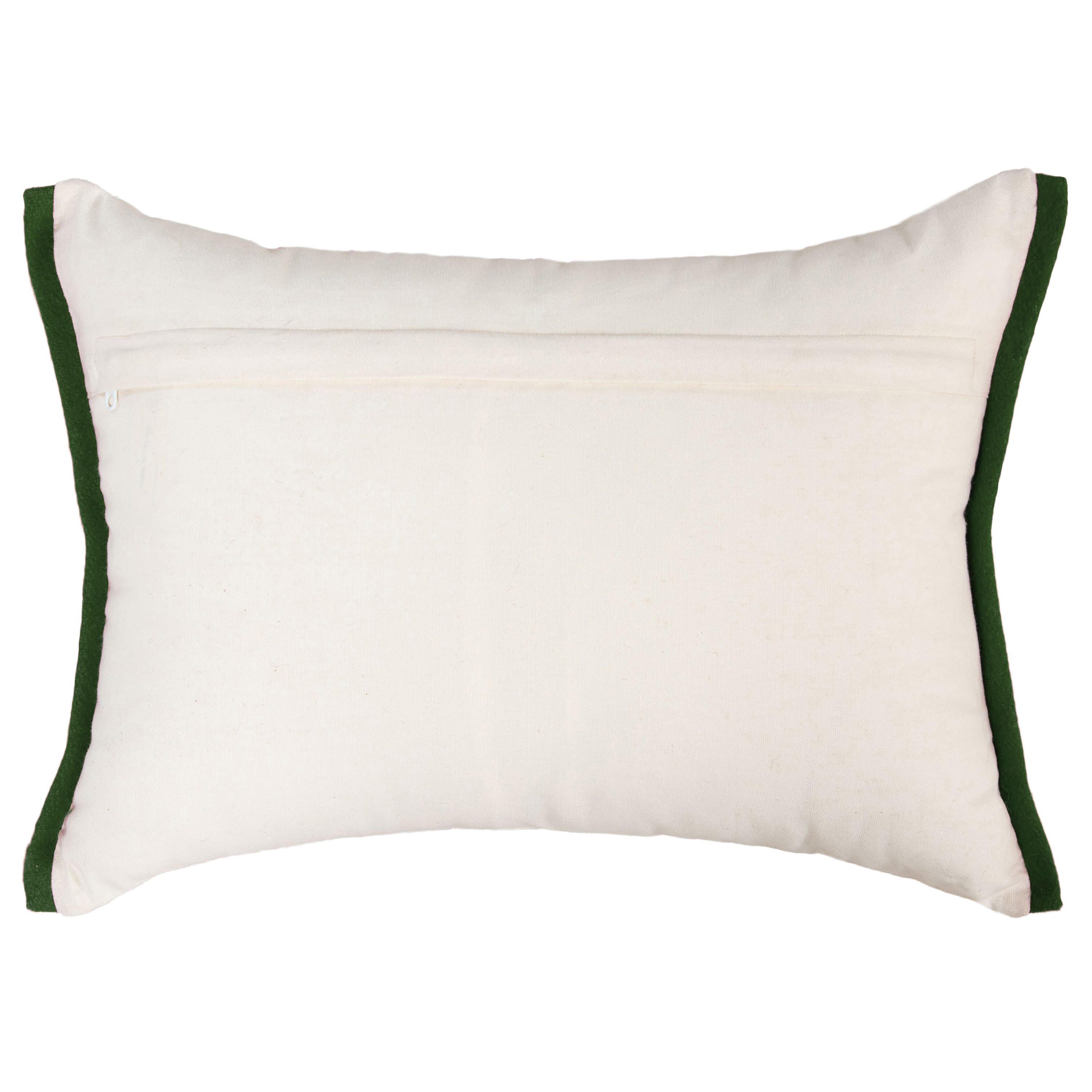 Rizzy Home Gnomes Decorative Throw Pillow, Cream/Green, large