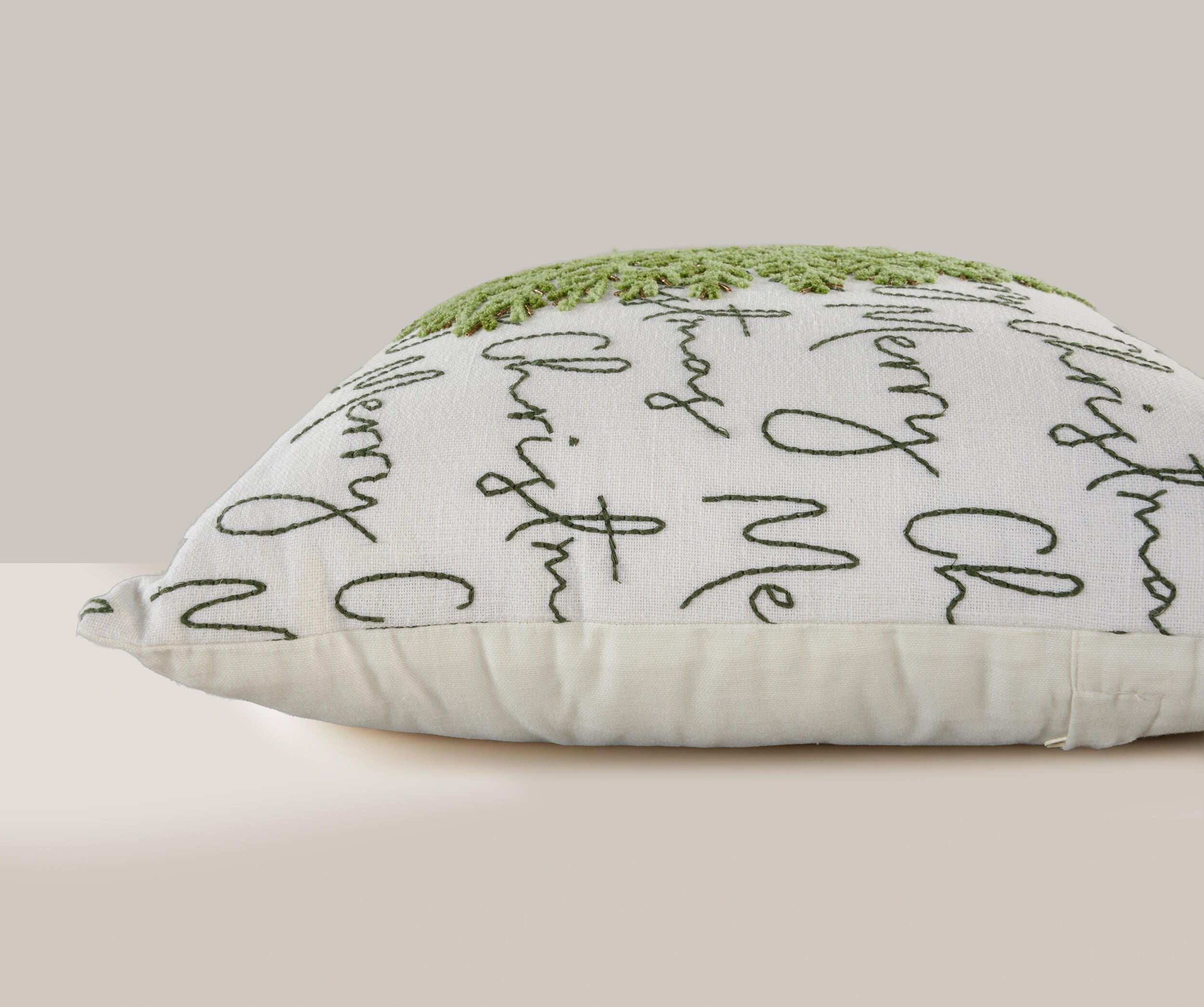 Rizzy Home Merry Script Decorative Throw Pillow, , large