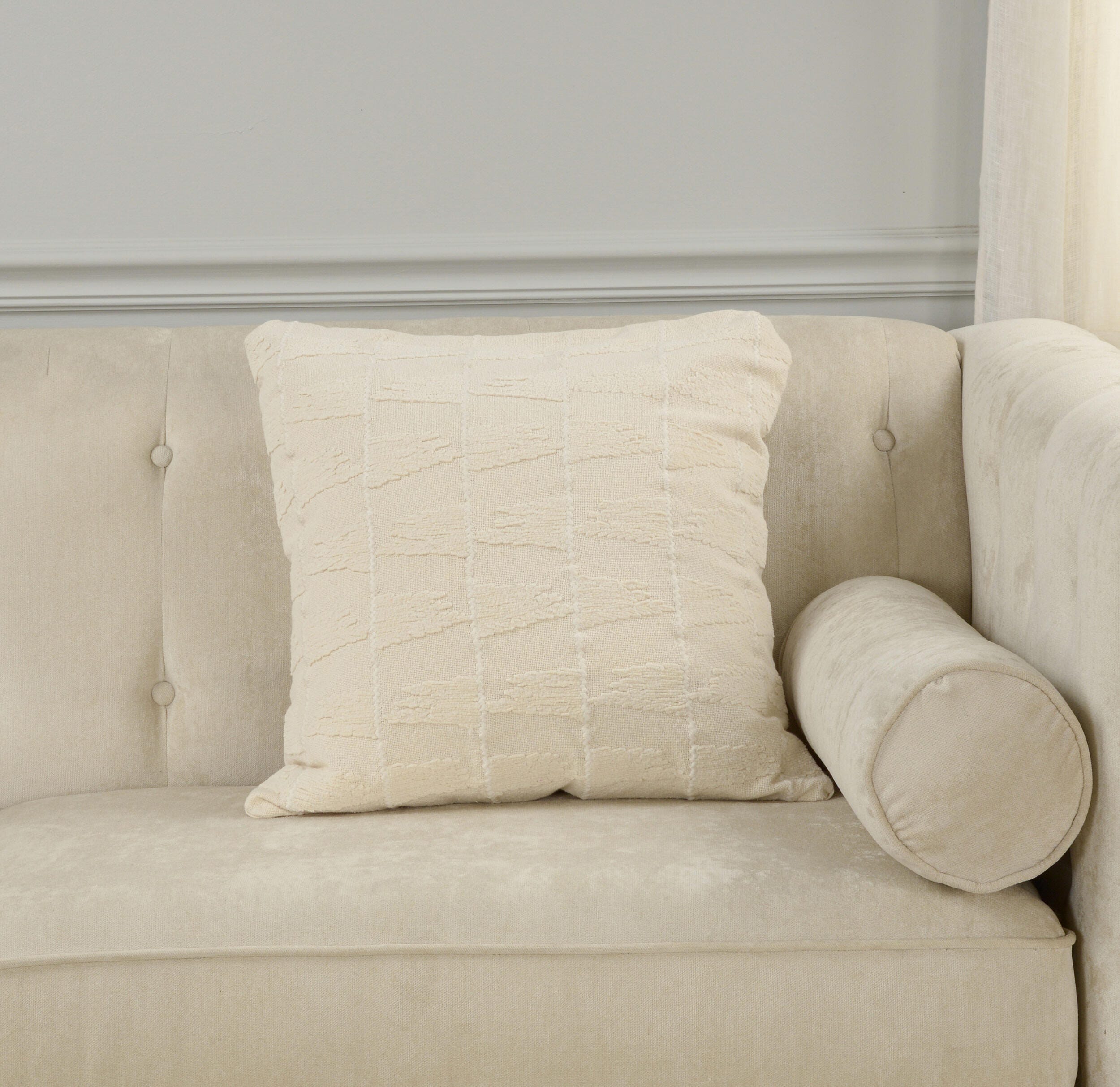 Rizzy Home Baseline Decorative Throw Pillow, Off White, rollover