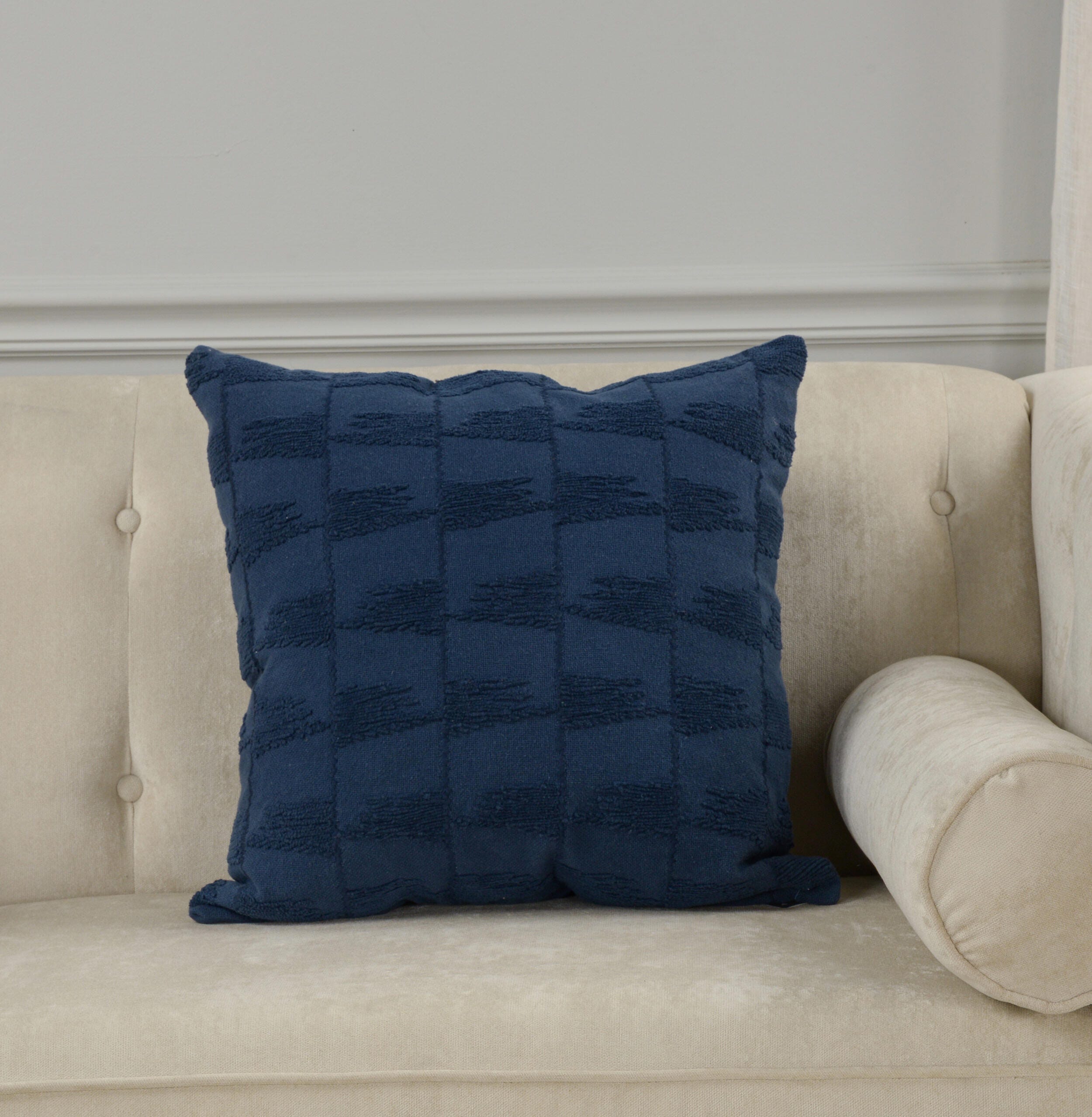 Rizzy Home Baseline Decorative Throw Pillow, Navy, rollover