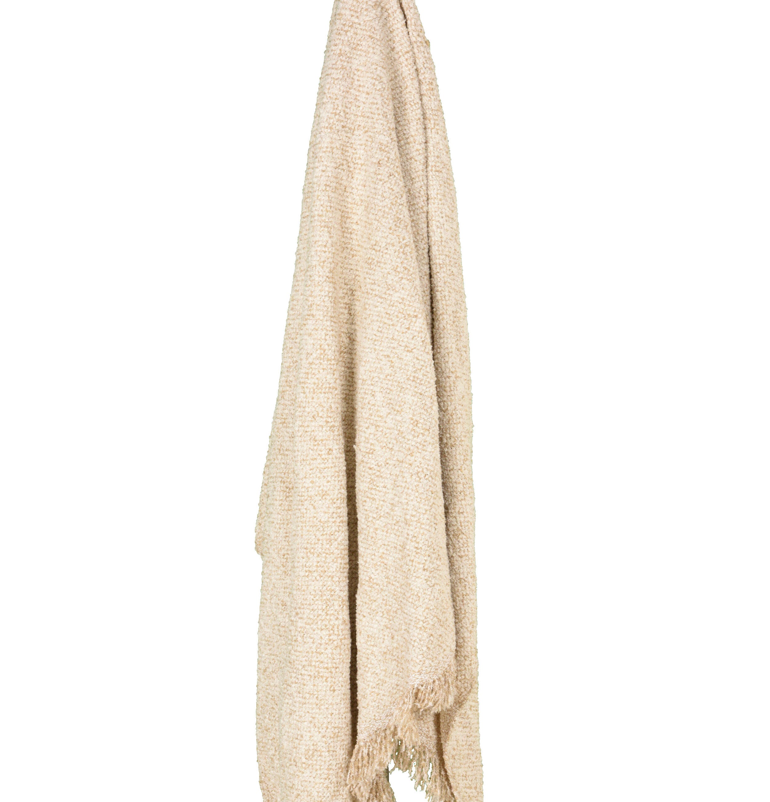 Rizzy Home Wrapped Throw, Ivory/Natural, large