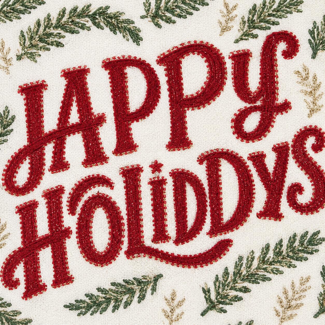 Rizzy Home Holiday Wishes Decorative Throw Pillow, , large