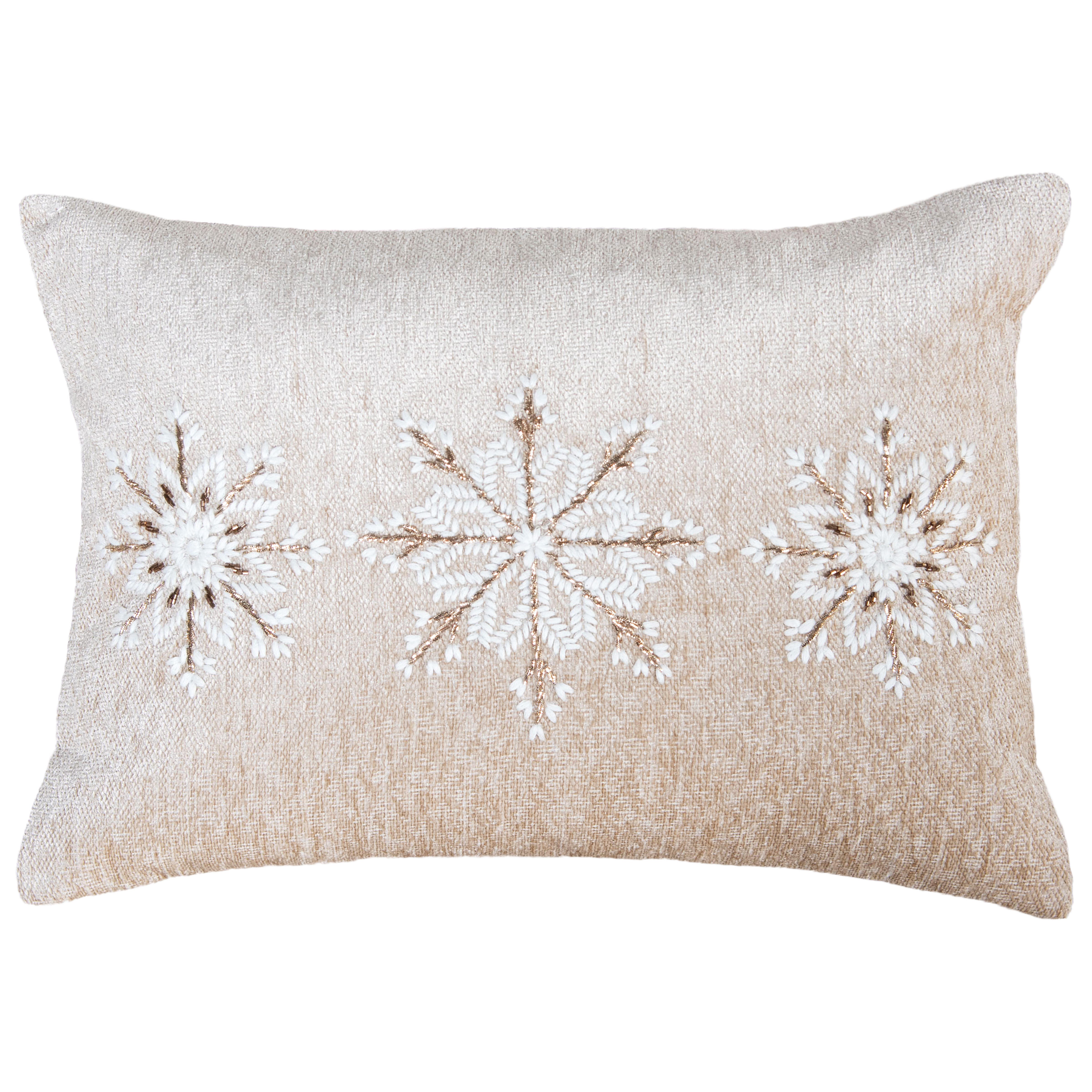Rizzy Home Golden Snow Decorative Throw Pillow, , large