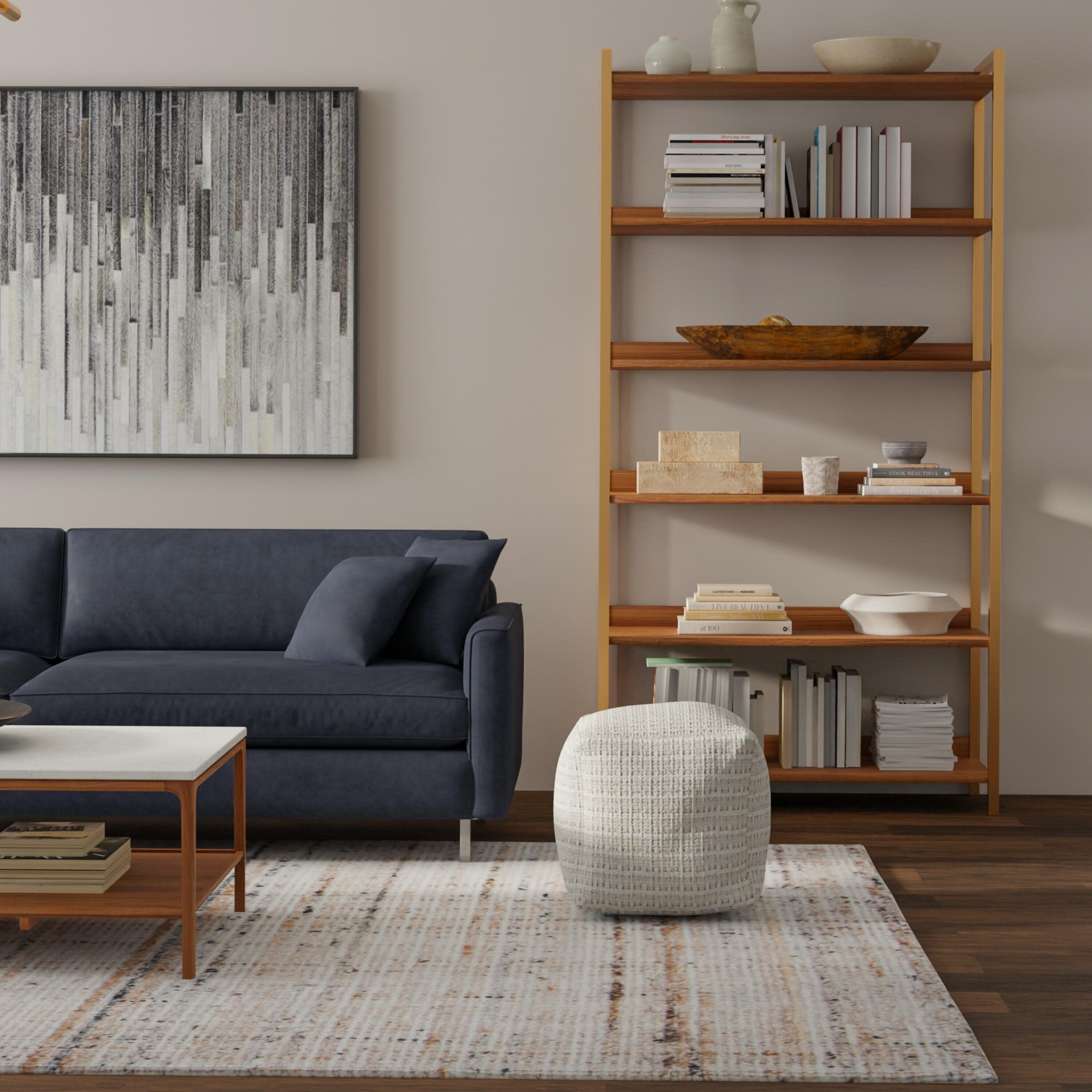 Rizzy Home Essential Pouf, , rollover