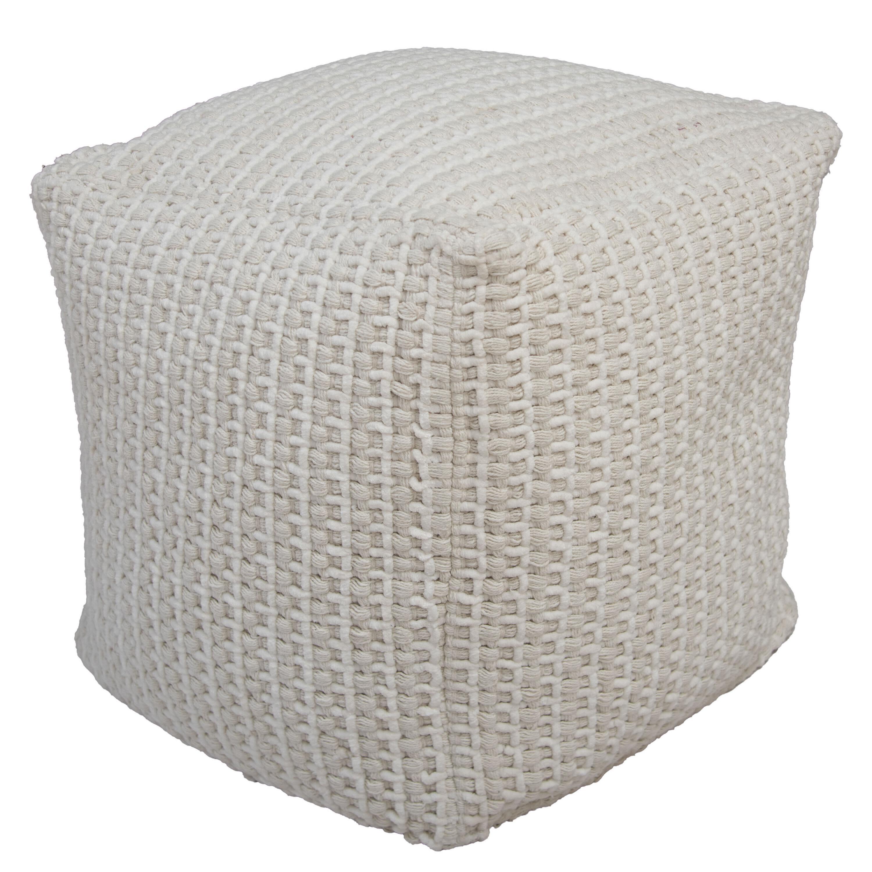 Rizzy Home Essential Pouf, , large