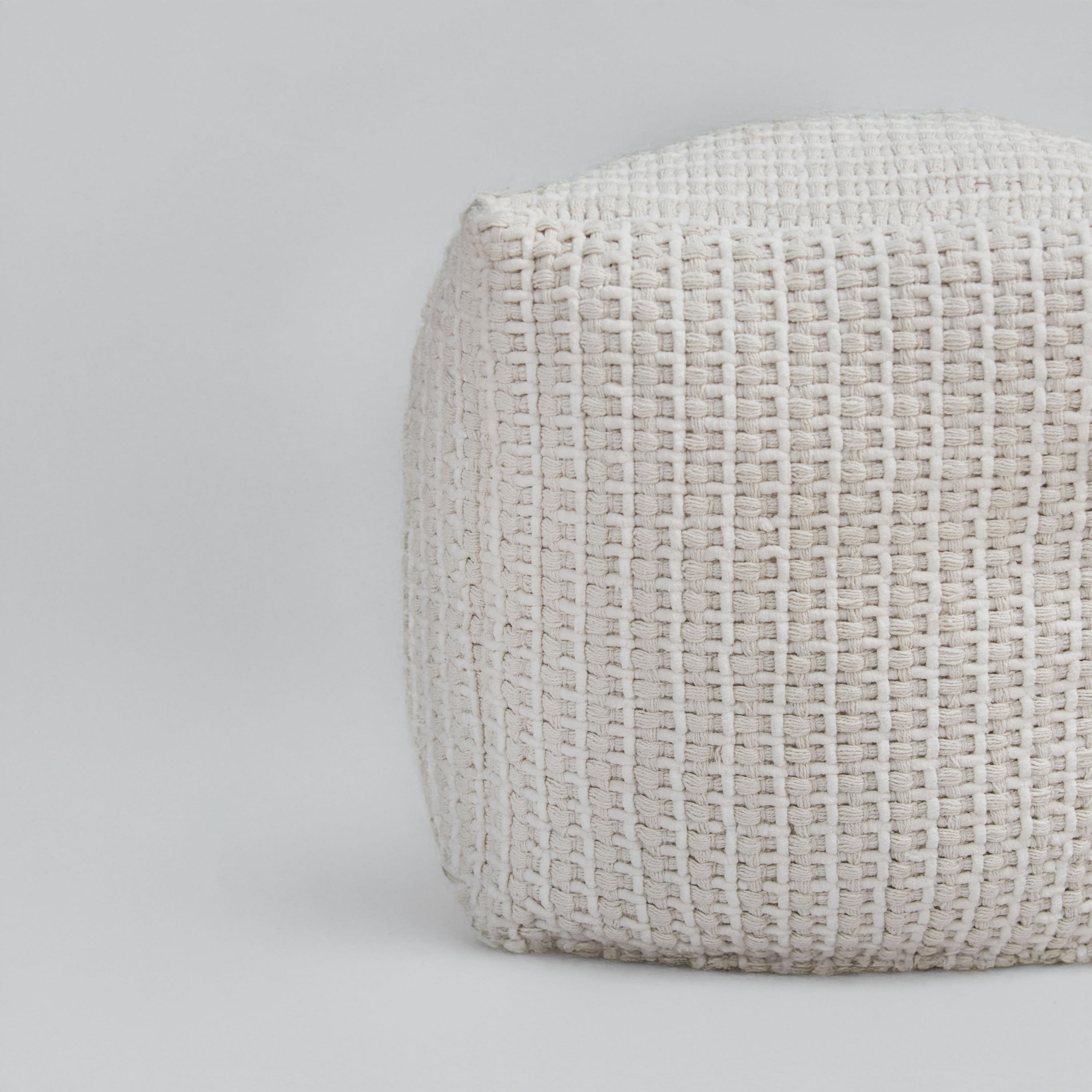 Rizzy Home Essential Pouf, , large