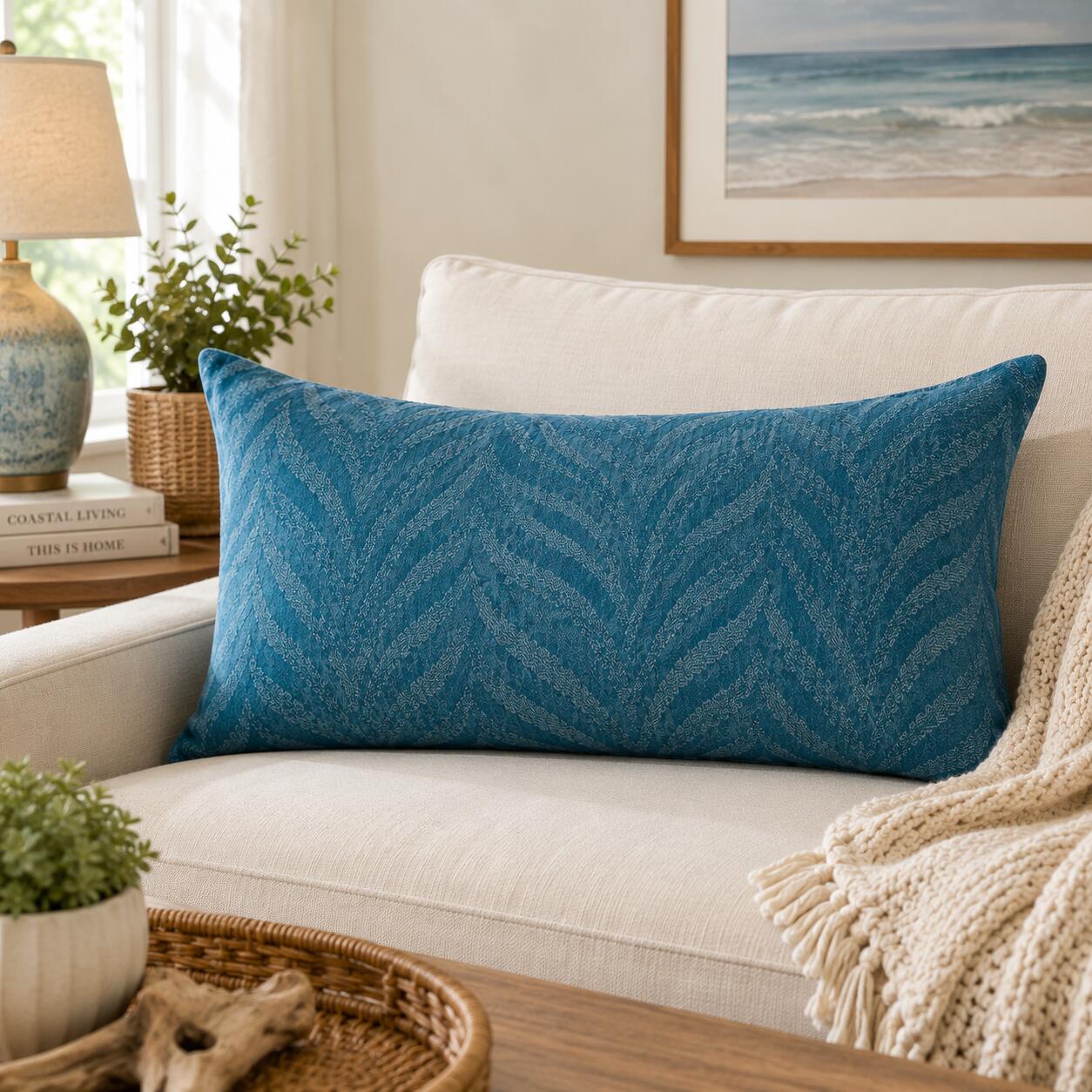Rizzy Home Stone Zebra Decorative Throw Pillow, , rollover