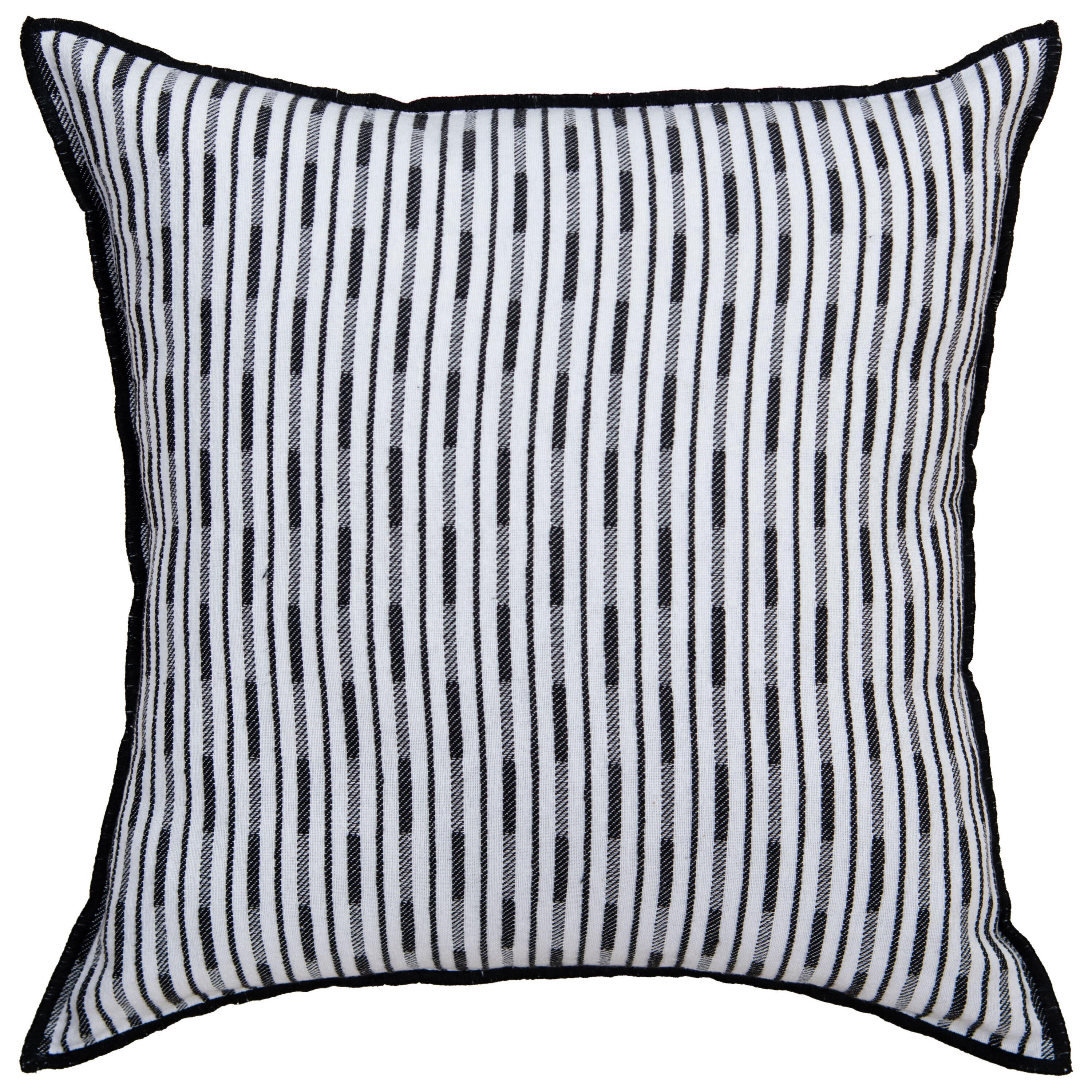 Rizzy Home Equinox Decorative Throw Pillow, White/Black, large