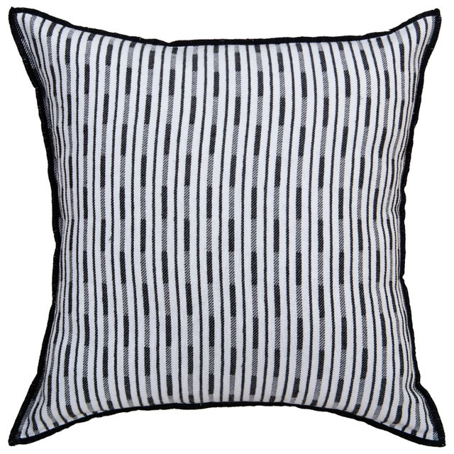 Rizzy Home Equinox Decorative Throw Pillow, White/Black