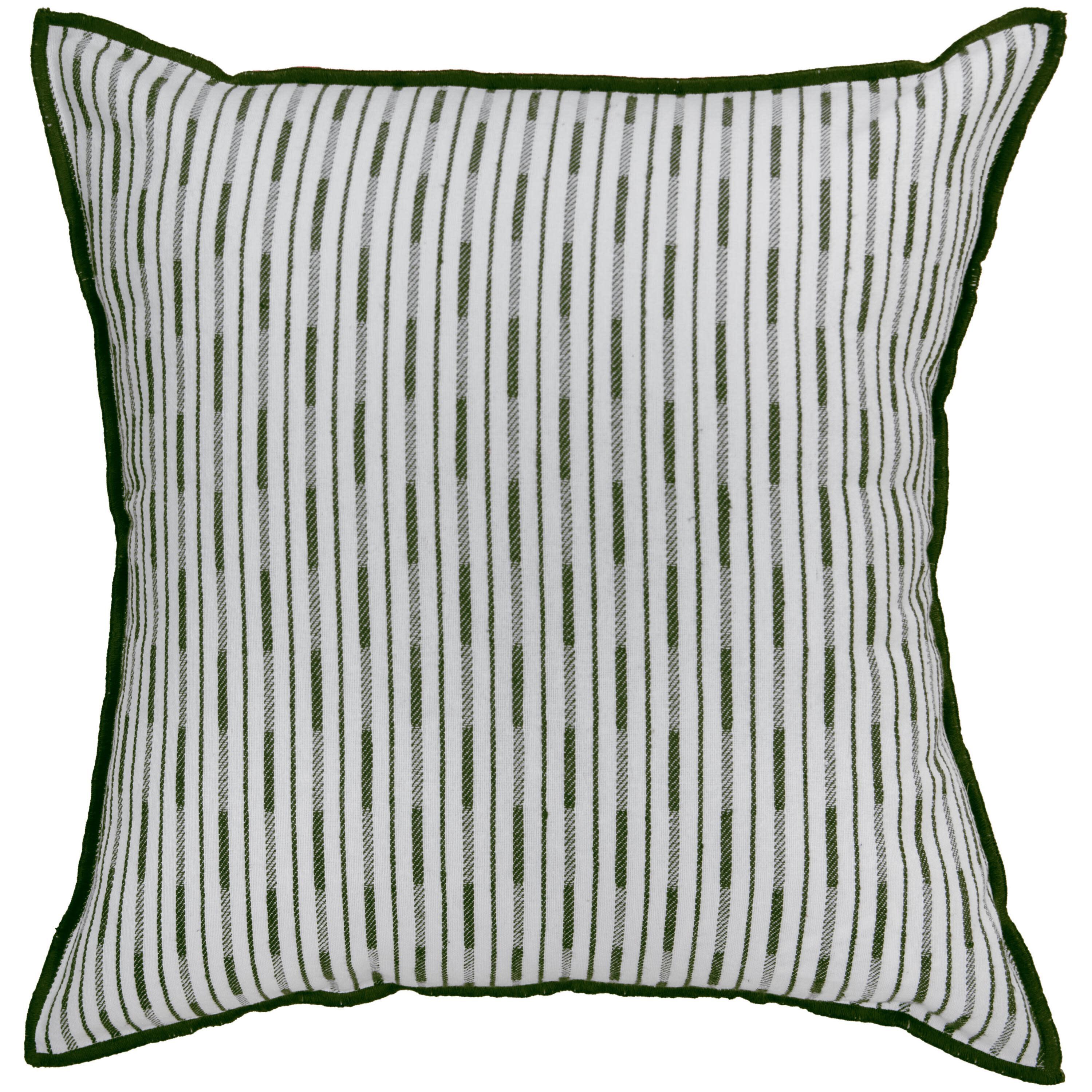 Rizzy Home Equinox Decorative Throw Pillow, White/Green, large