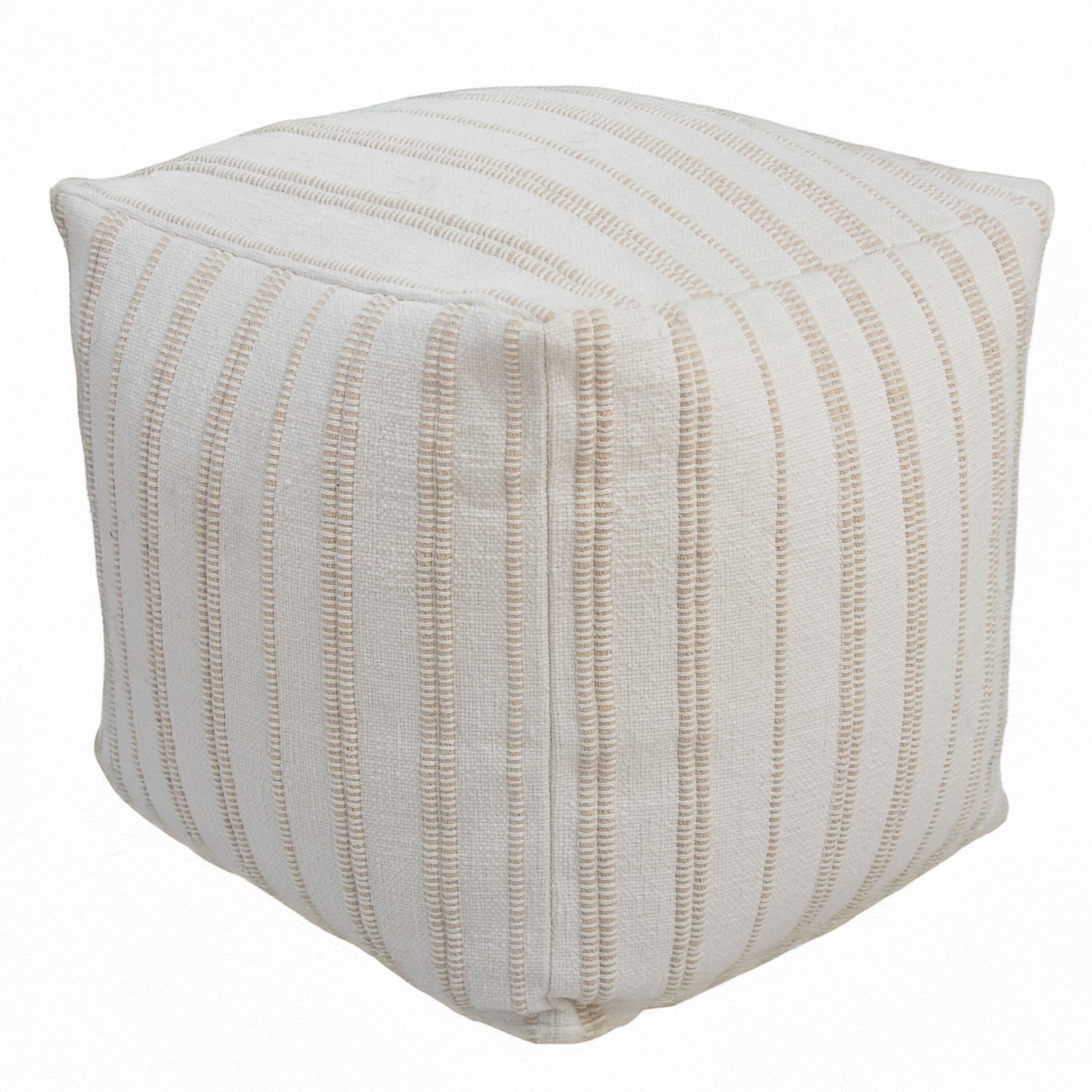 Rizzy Home Linear Pouf, , large