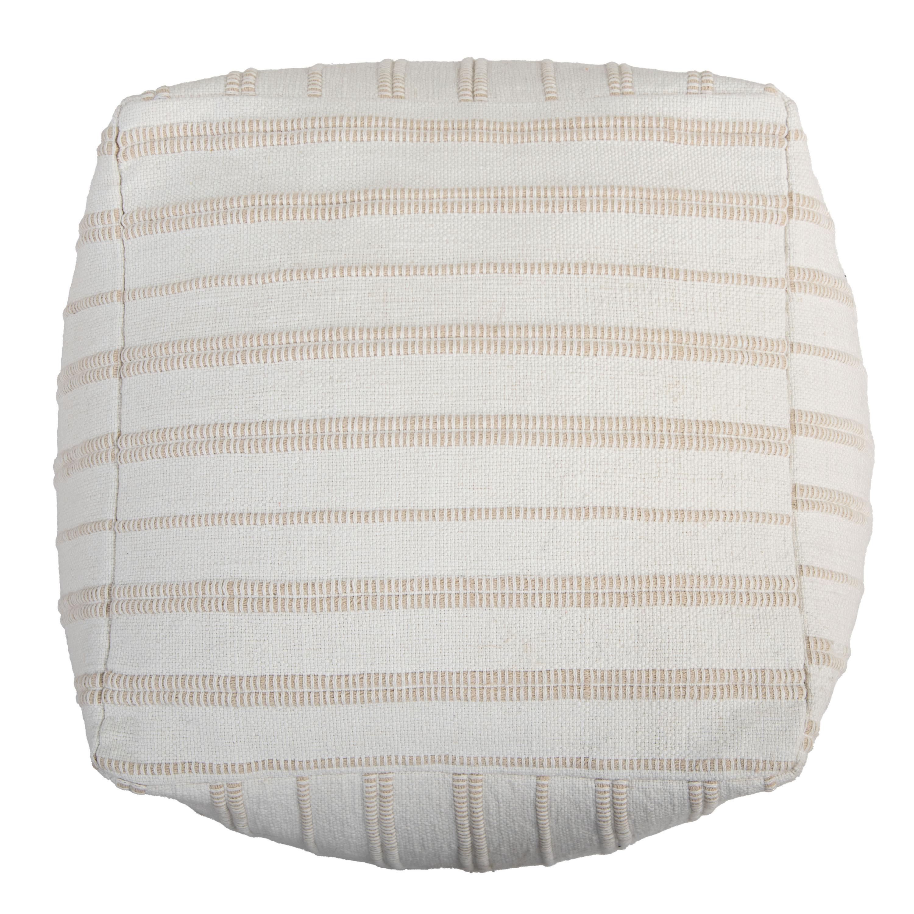 Rizzy Home Linear Pouf, , large