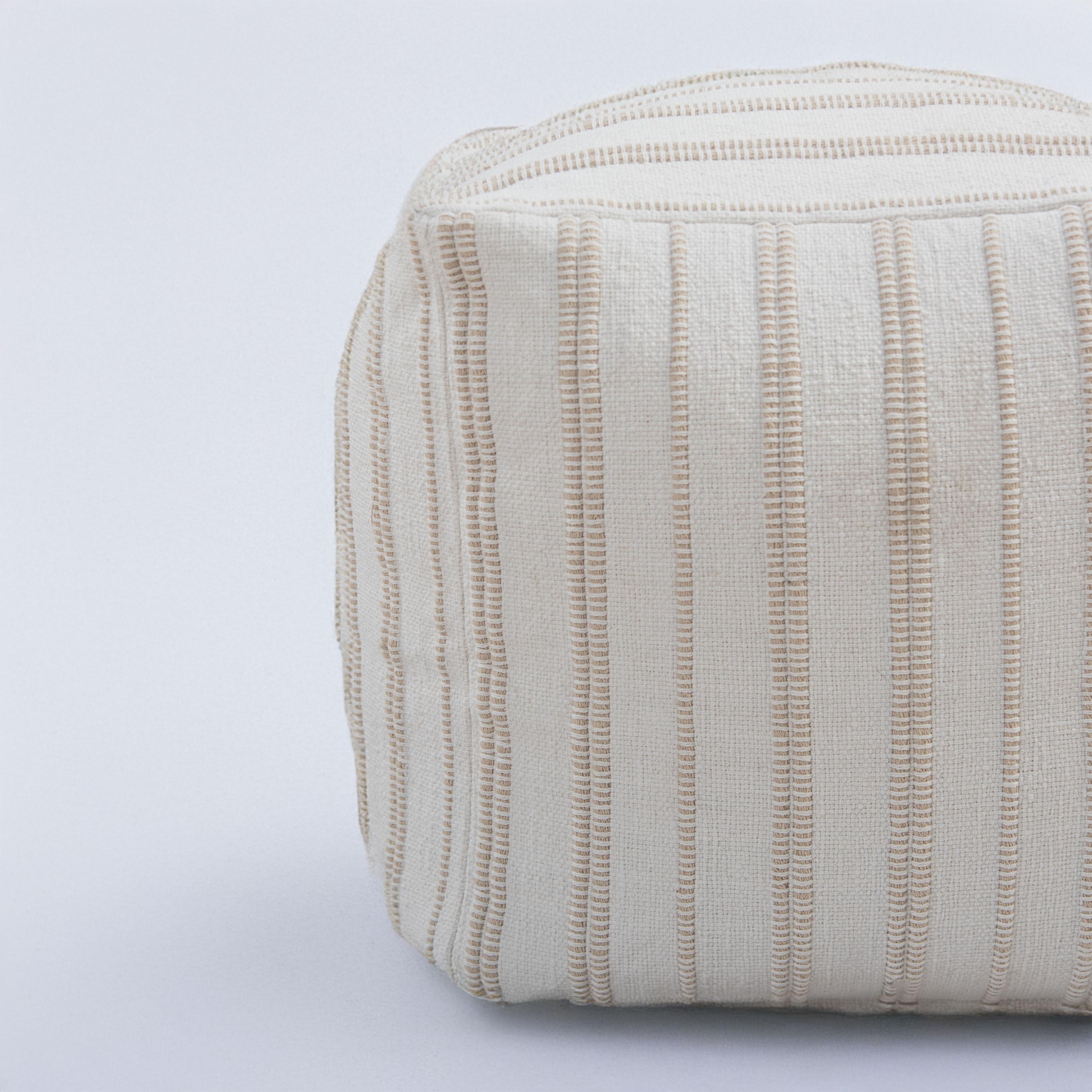 Rizzy Home Linear Pouf, , large