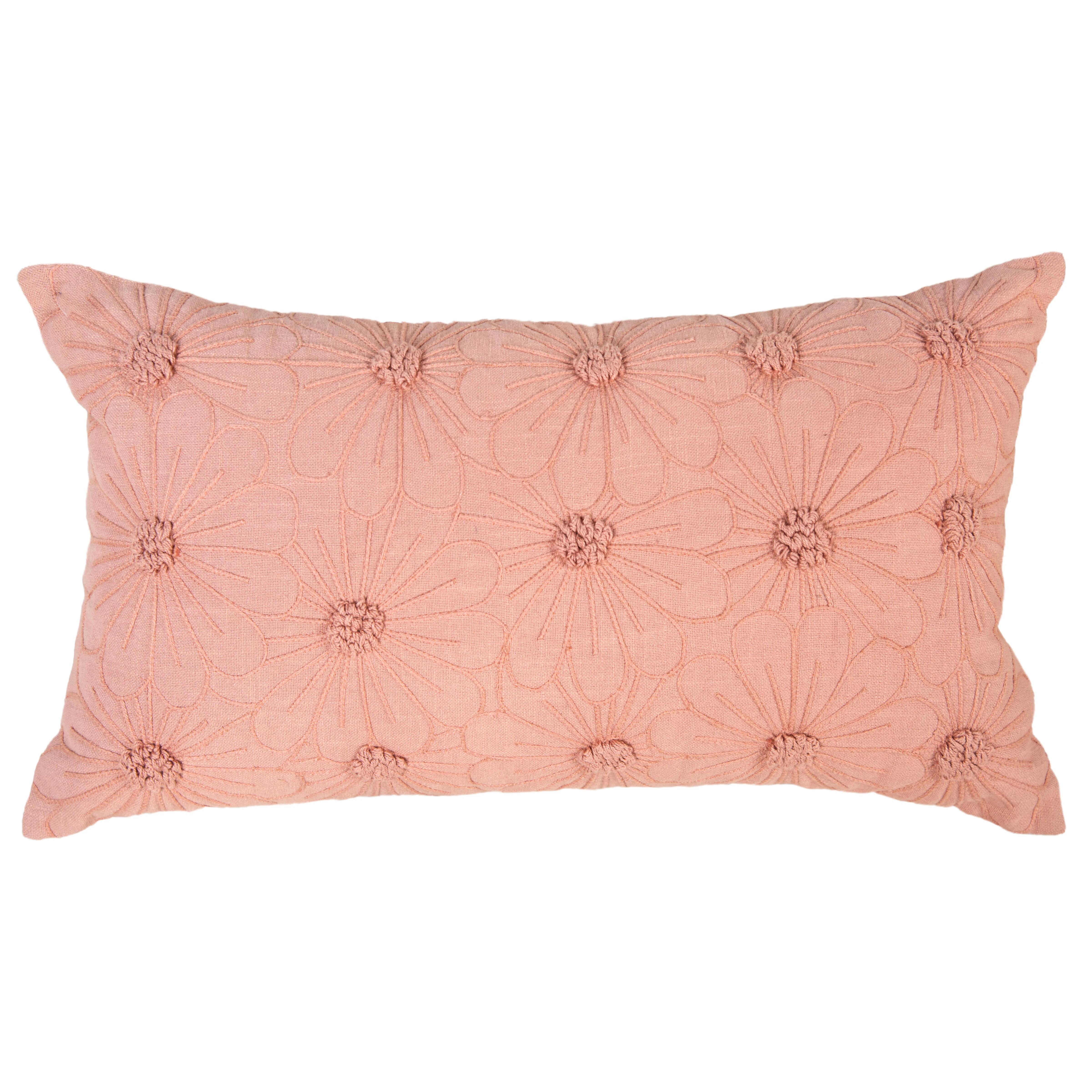 Rizzy Home Tonal Bloom Decorative Throw Pillow, , large