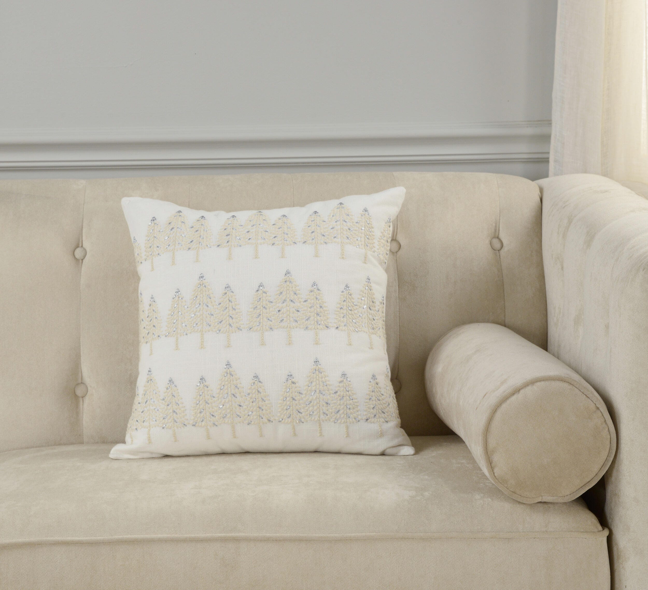 Rizzy Home Silver Forest Decorative Throw Pillow, , rollover
