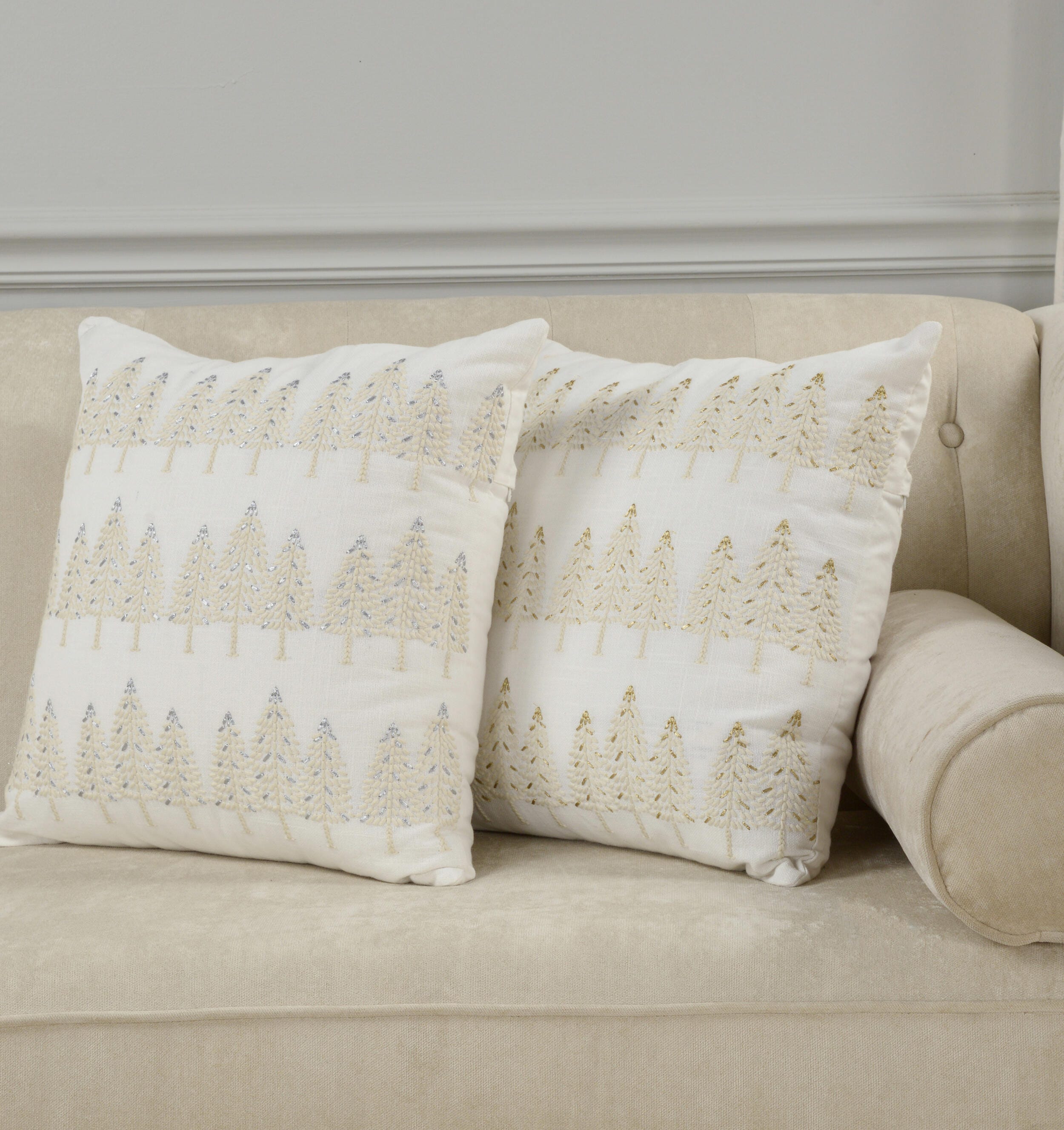 Rizzy Home Silver Forest Decorative Throw Pillow, , large