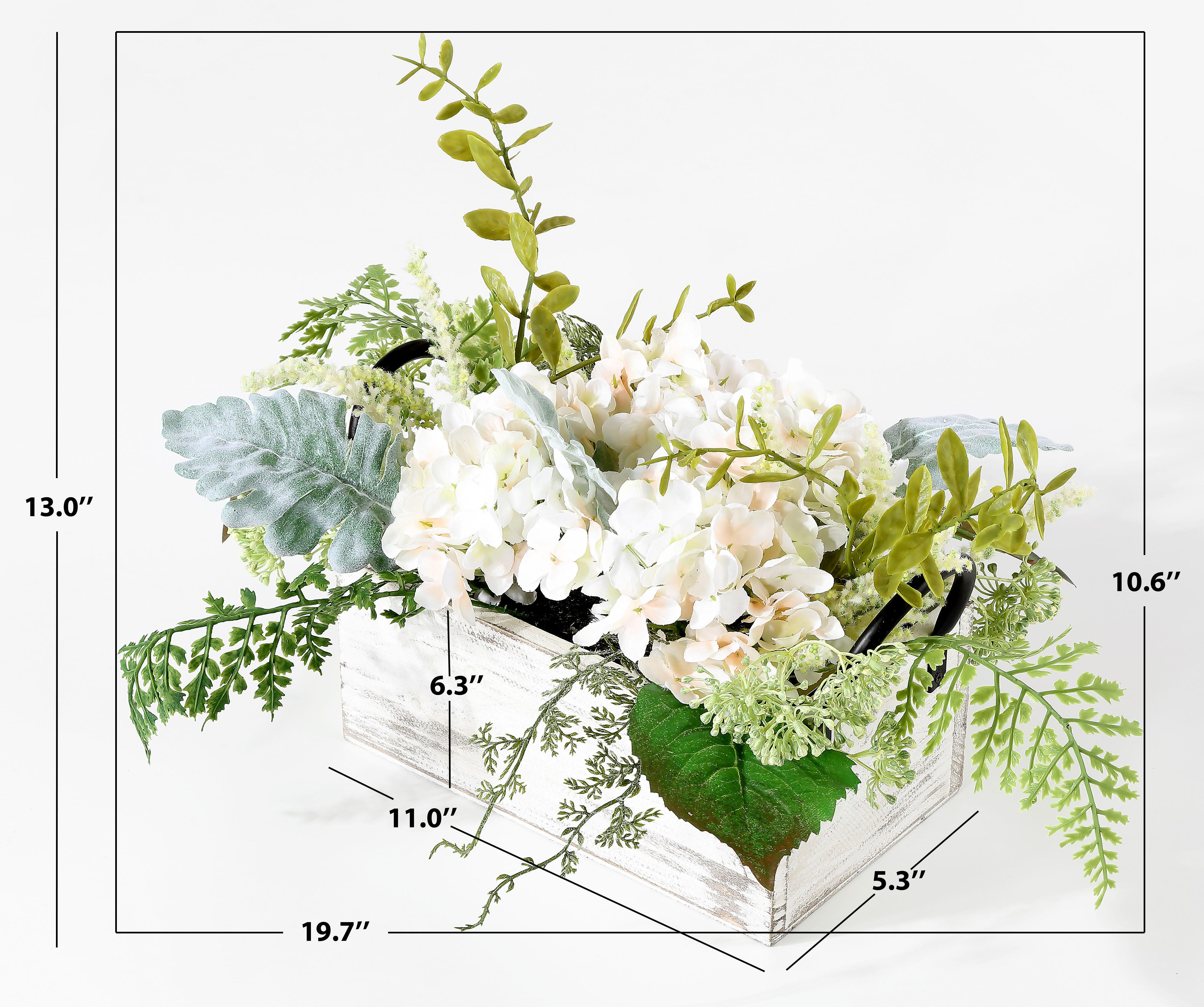 Safavieh Potted Faux Hydrangea Plant, , large