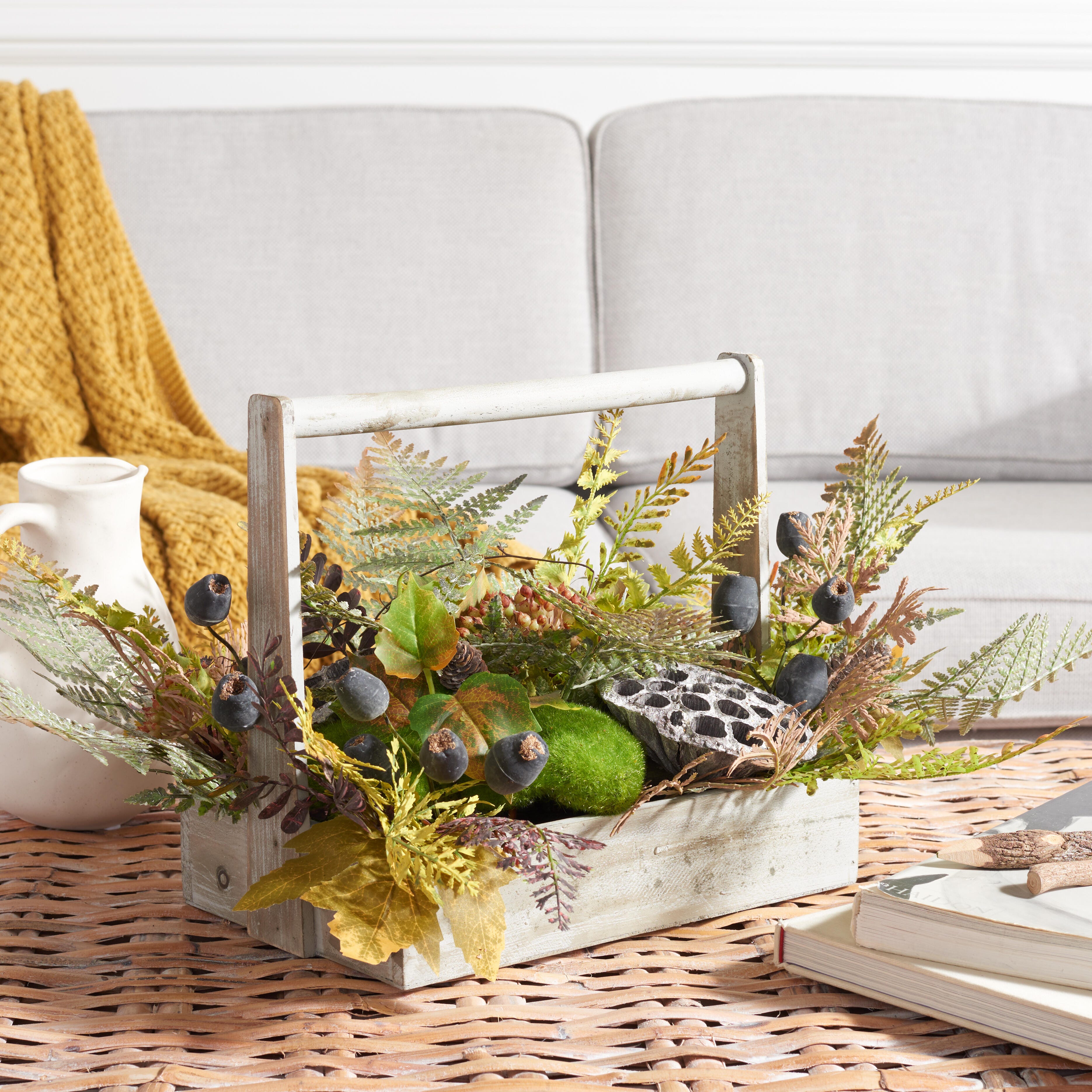 Safavieh Faux Lotus and Fern in Planter, , rollover