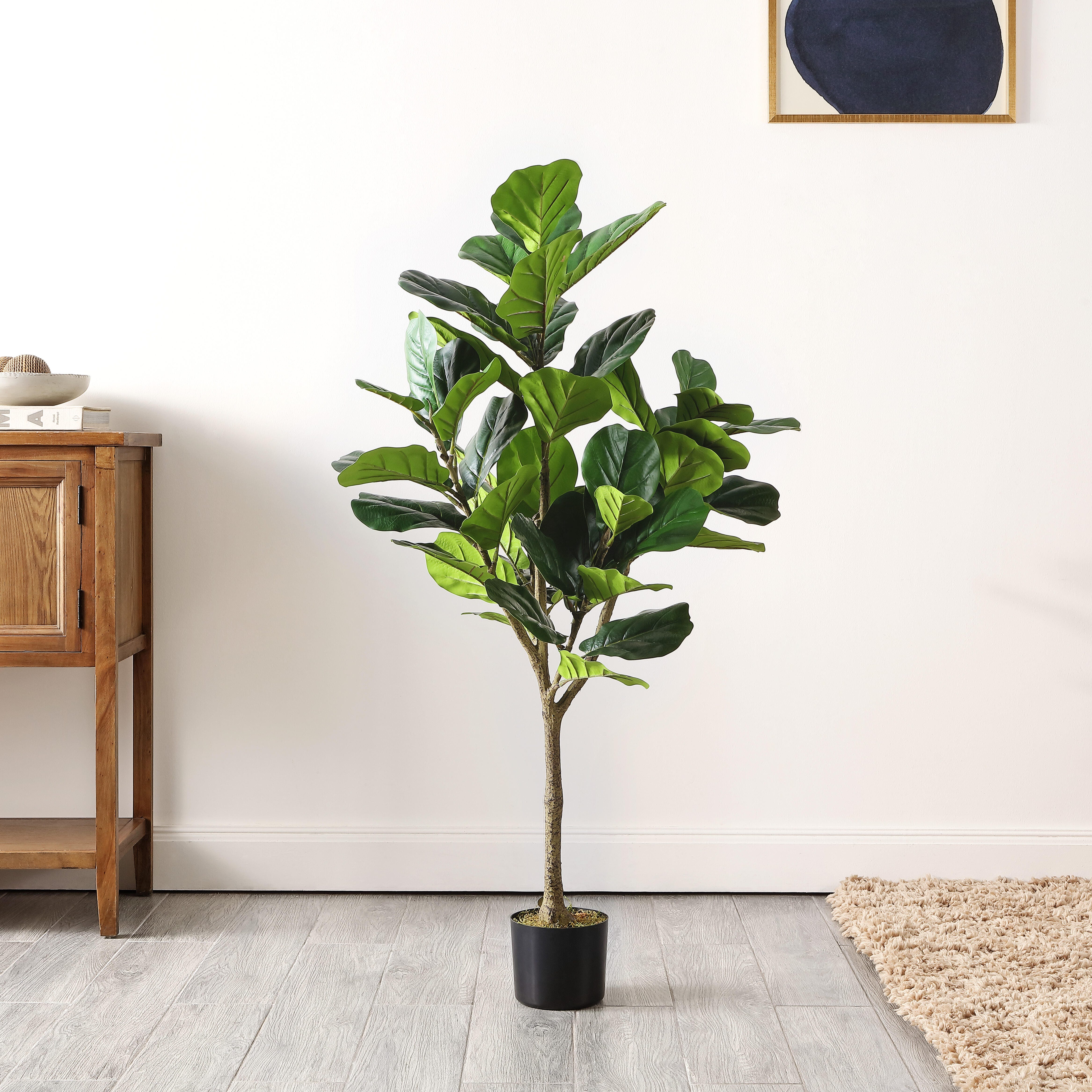 Safavieh Small Potted Faux Fiddle Fig Tree, , rollover