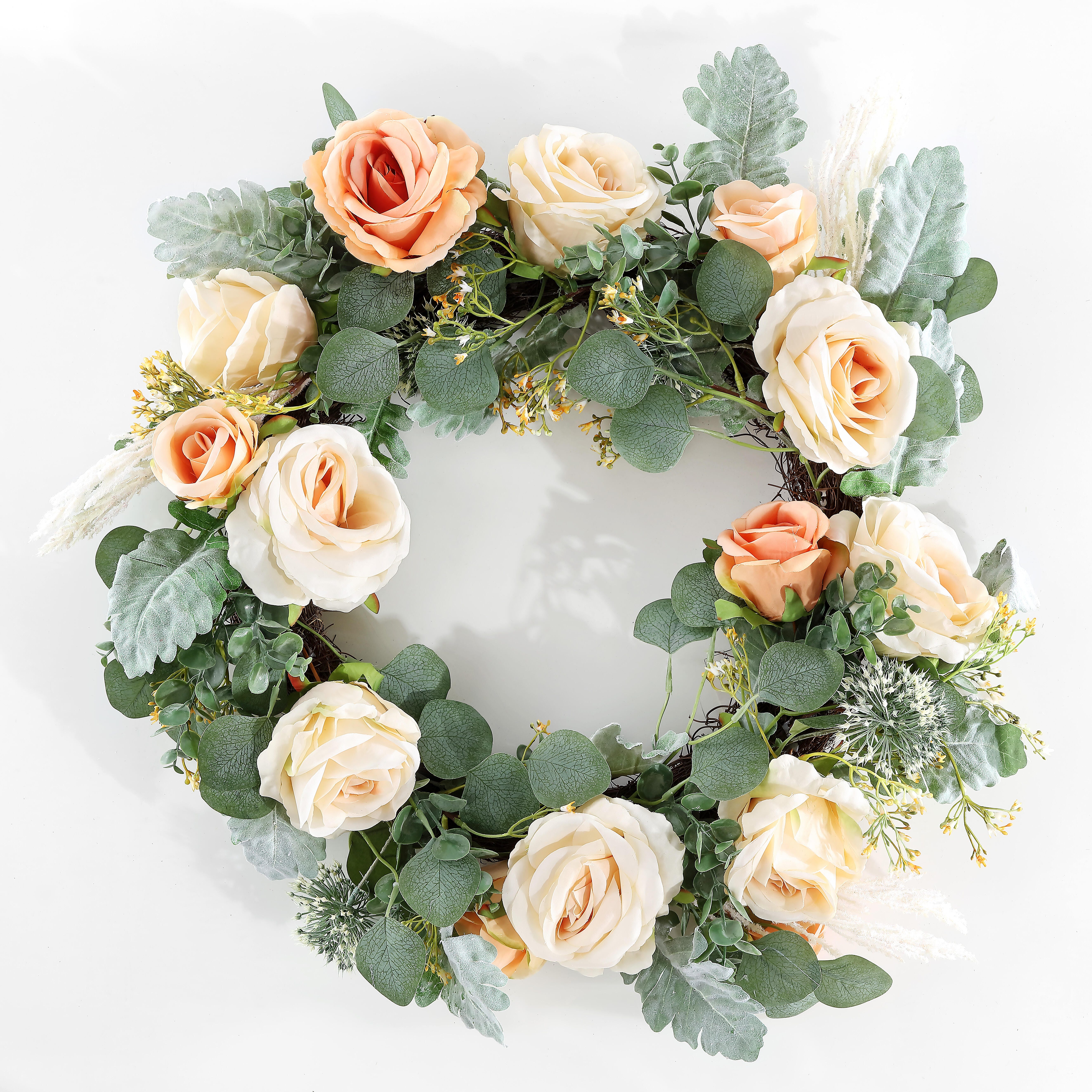 Safavieh Rose & Eucalyptus Wreath, , large