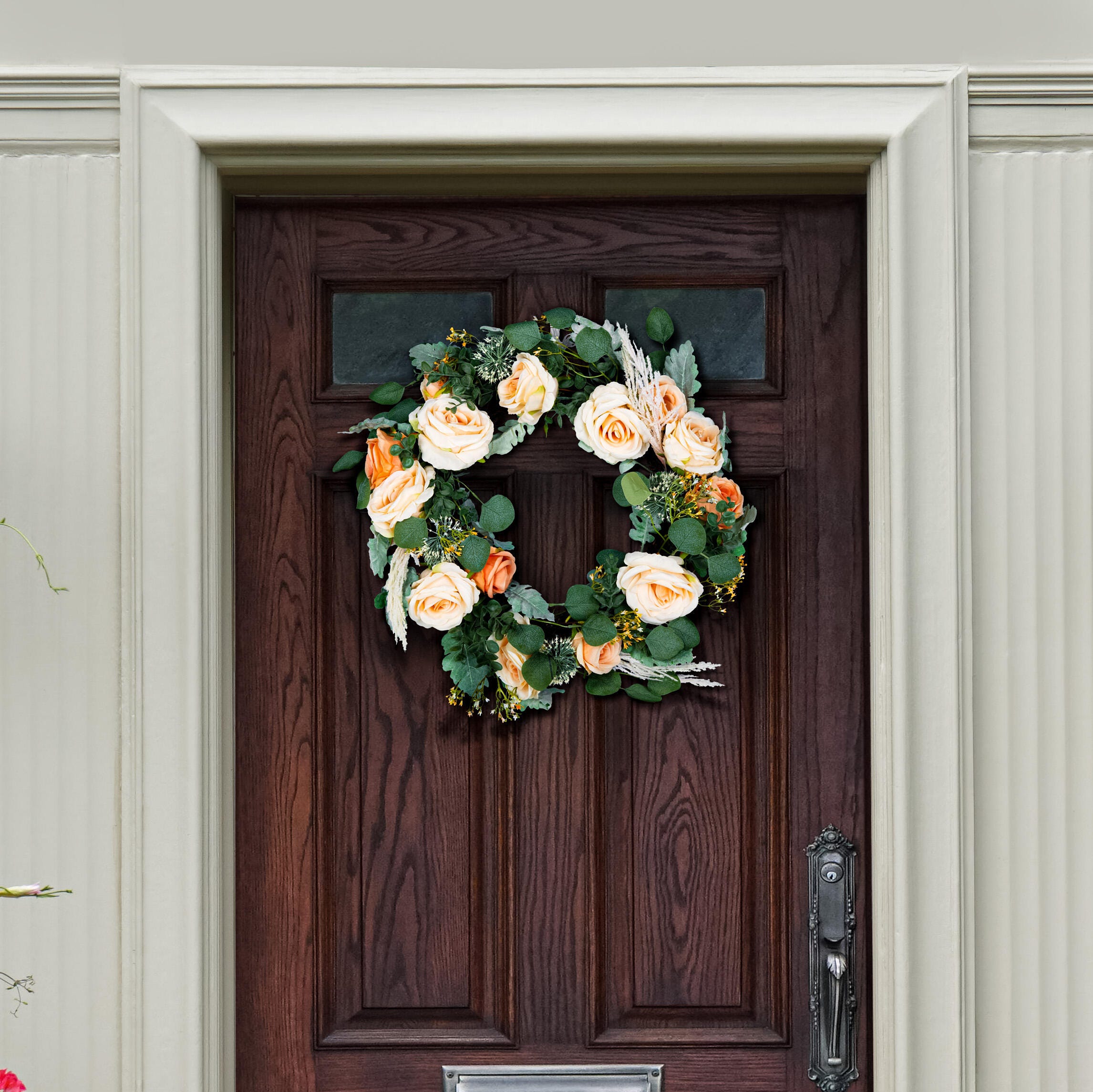 Safavieh Rose & Eucalyptus Wreath, , large