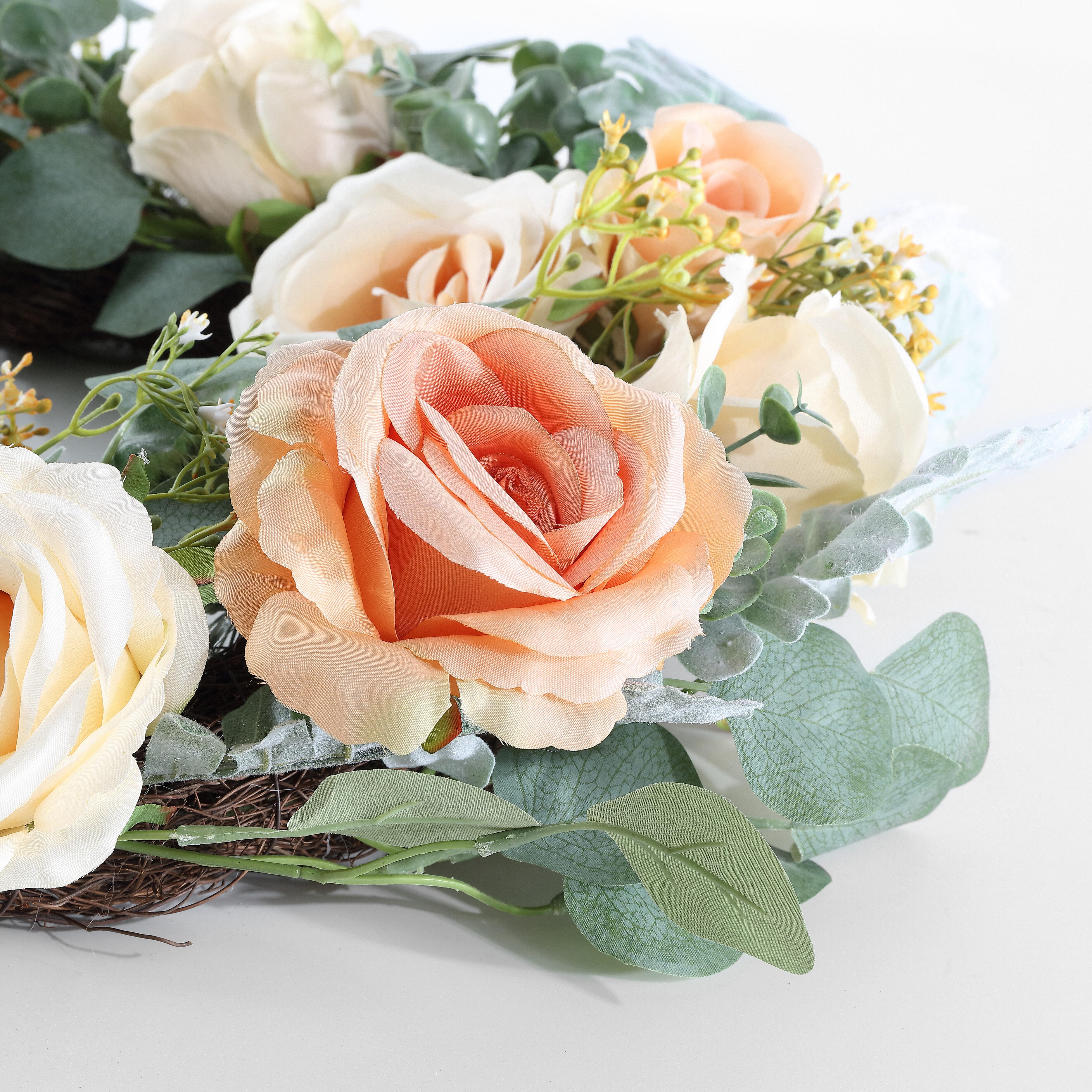 Safavieh Rose & Eucalyptus Wreath, , large