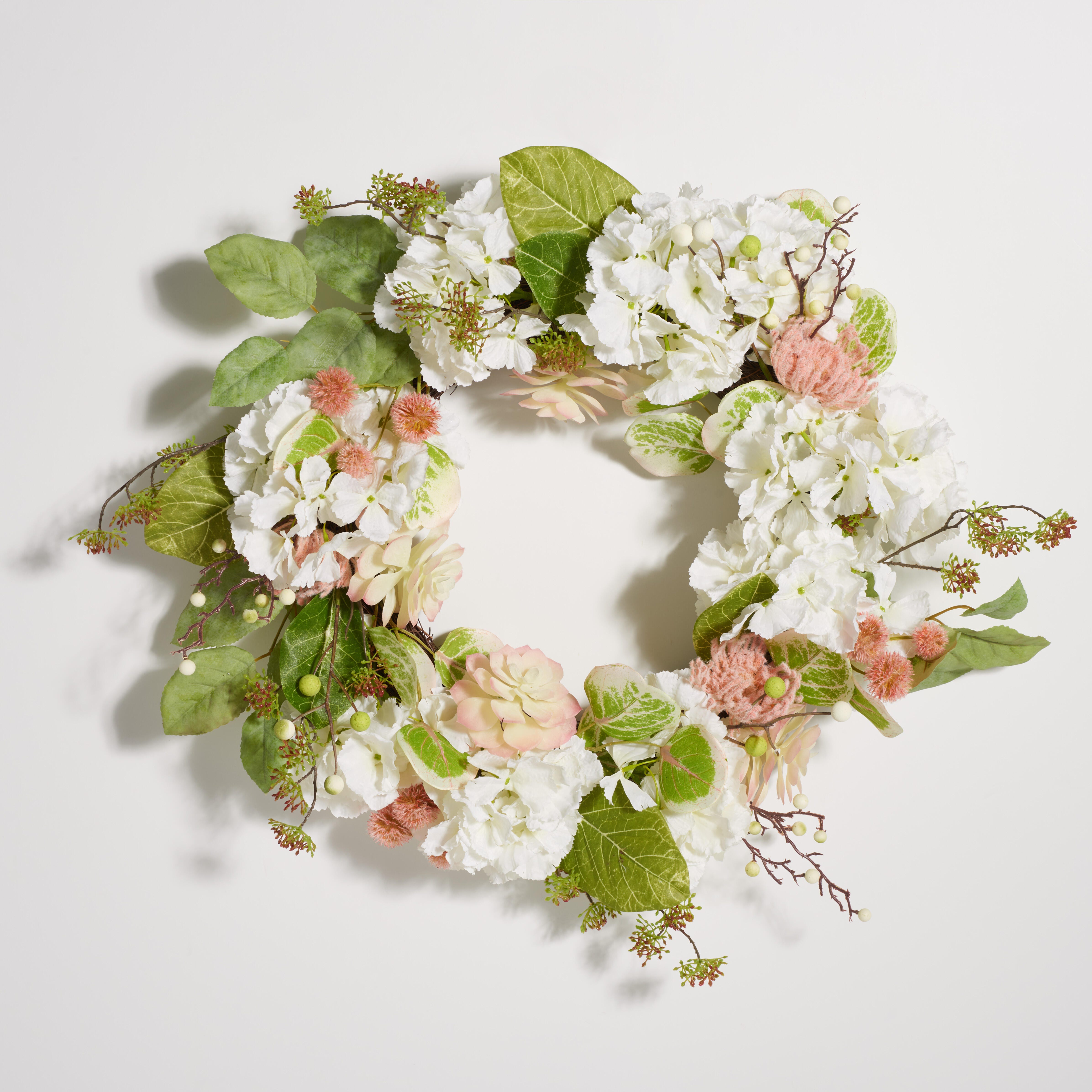 Safavieh Hydrangea & Magnolia Wreath, , large