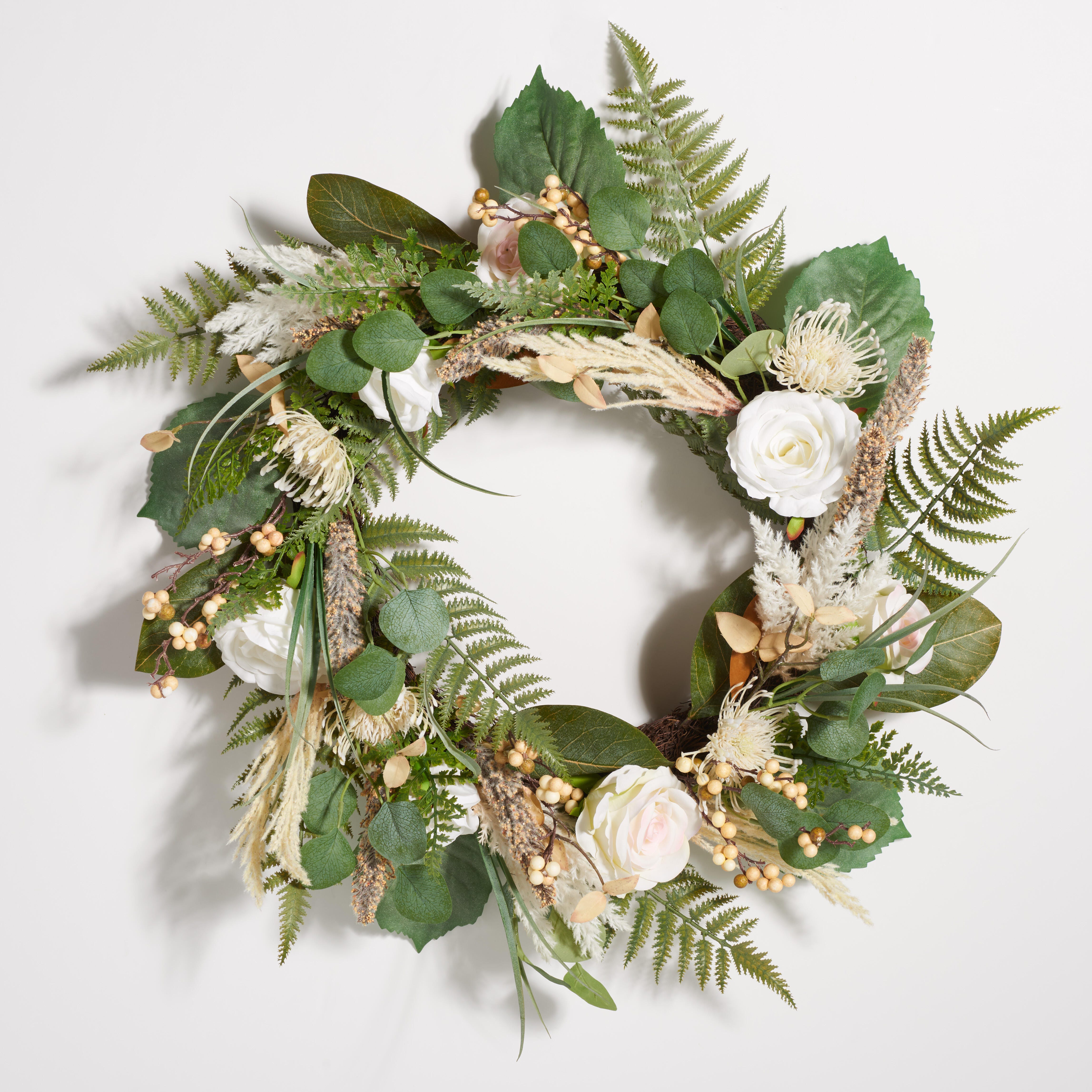 Safavieh Rose & Fern Wreath, , large
