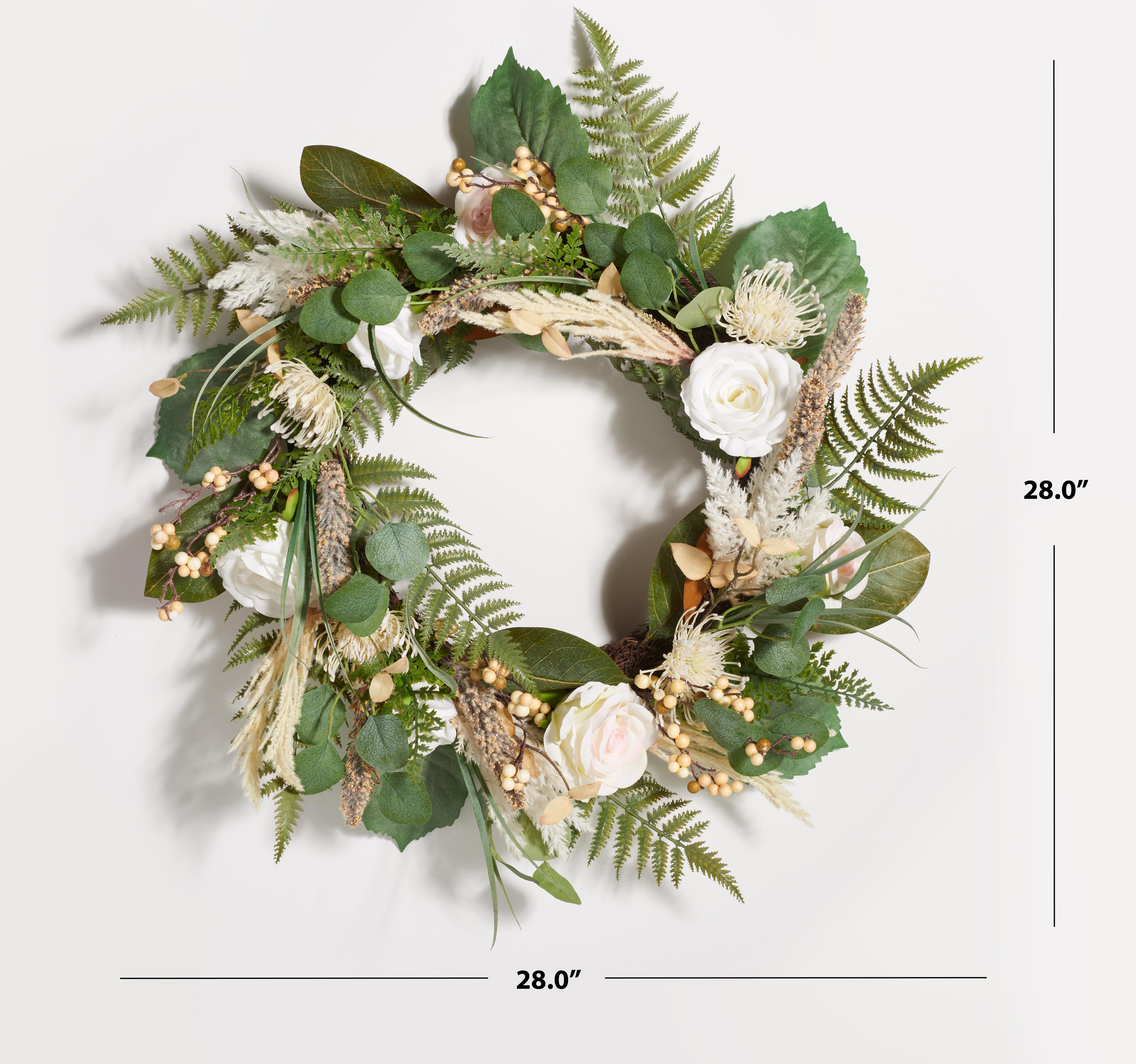 Safavieh Rose & Fern Wreath, , large